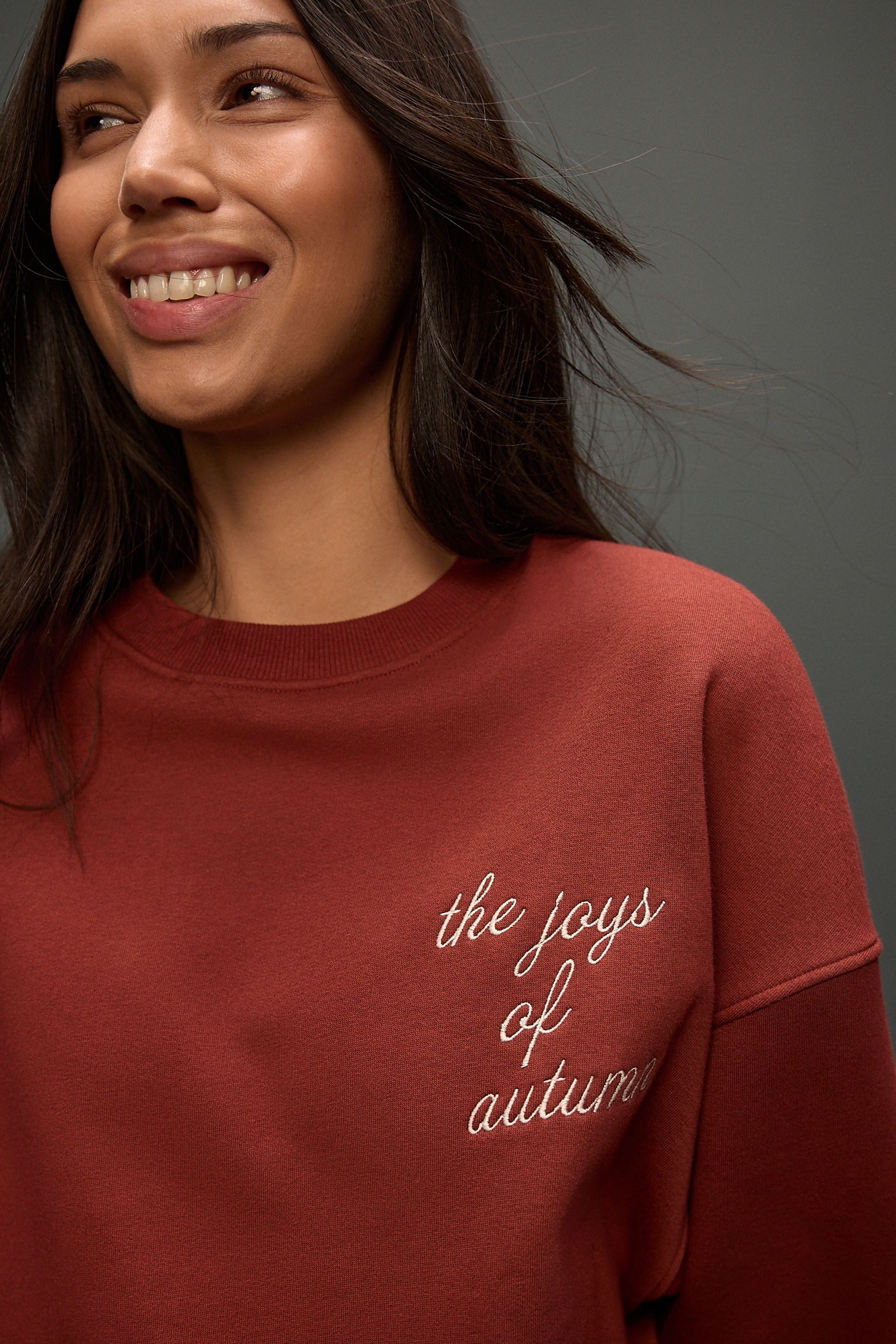 Next Sweater Rundhals-Sweatshirt, Stickerei und Grafik (1-tlg)