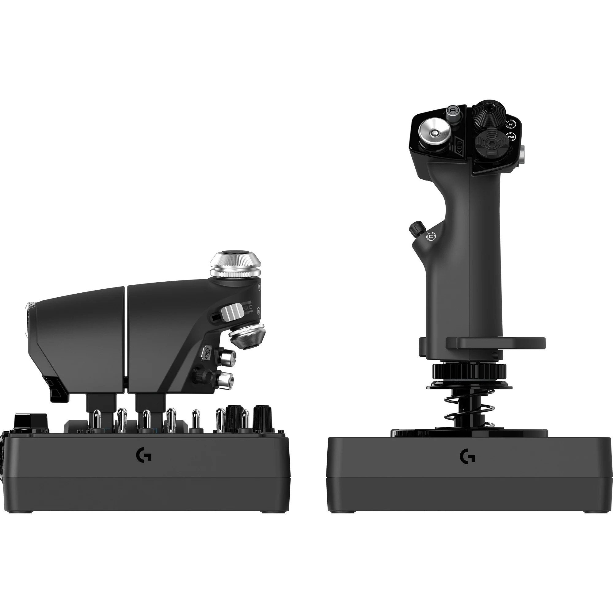 Logitech G Logitech G Saitek Pro Flight X-56 Gaming-Lenkrad (Packung, Magnetische Sensoren, RGB-Beleuchtung, einstellbarer Federwiderstand)