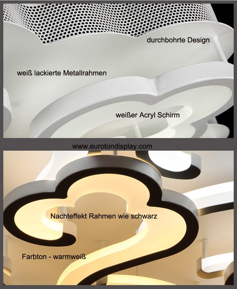 Eurotondisplay LED Deckenleuchte LED Deckenlampe Fernbediening günstig online kaufen