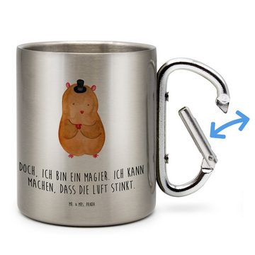 Mr. & Mrs. Panda Tasse Hamster Hut - Transparent - Geschenk, Zauberer, Tiere, Camping, Outdo, Edelstahl, Einzigartiges Design