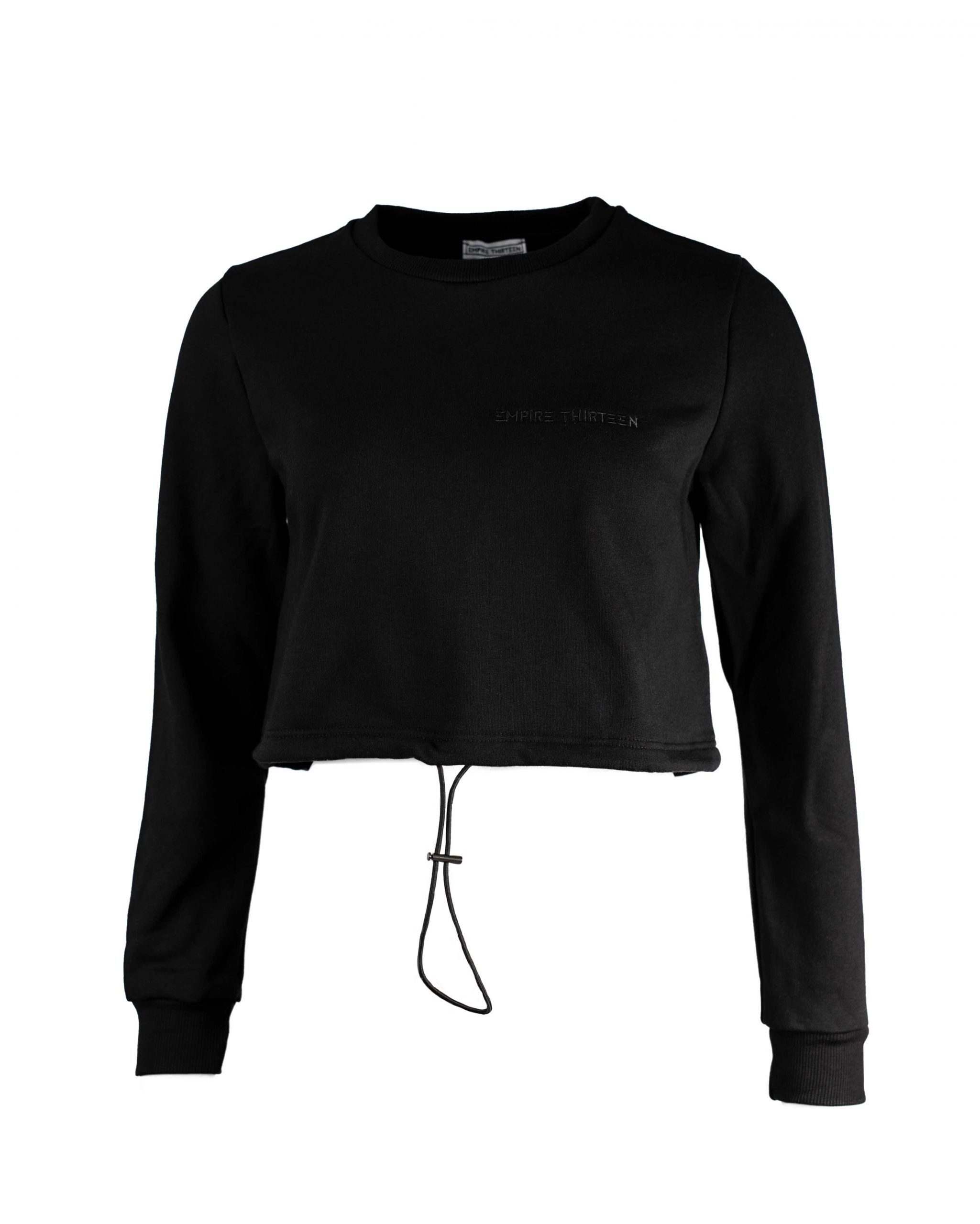 EMPIRE-THIRTEEN Rundhalspullover CROPPED PULLOVER "EMPIRE" kurz