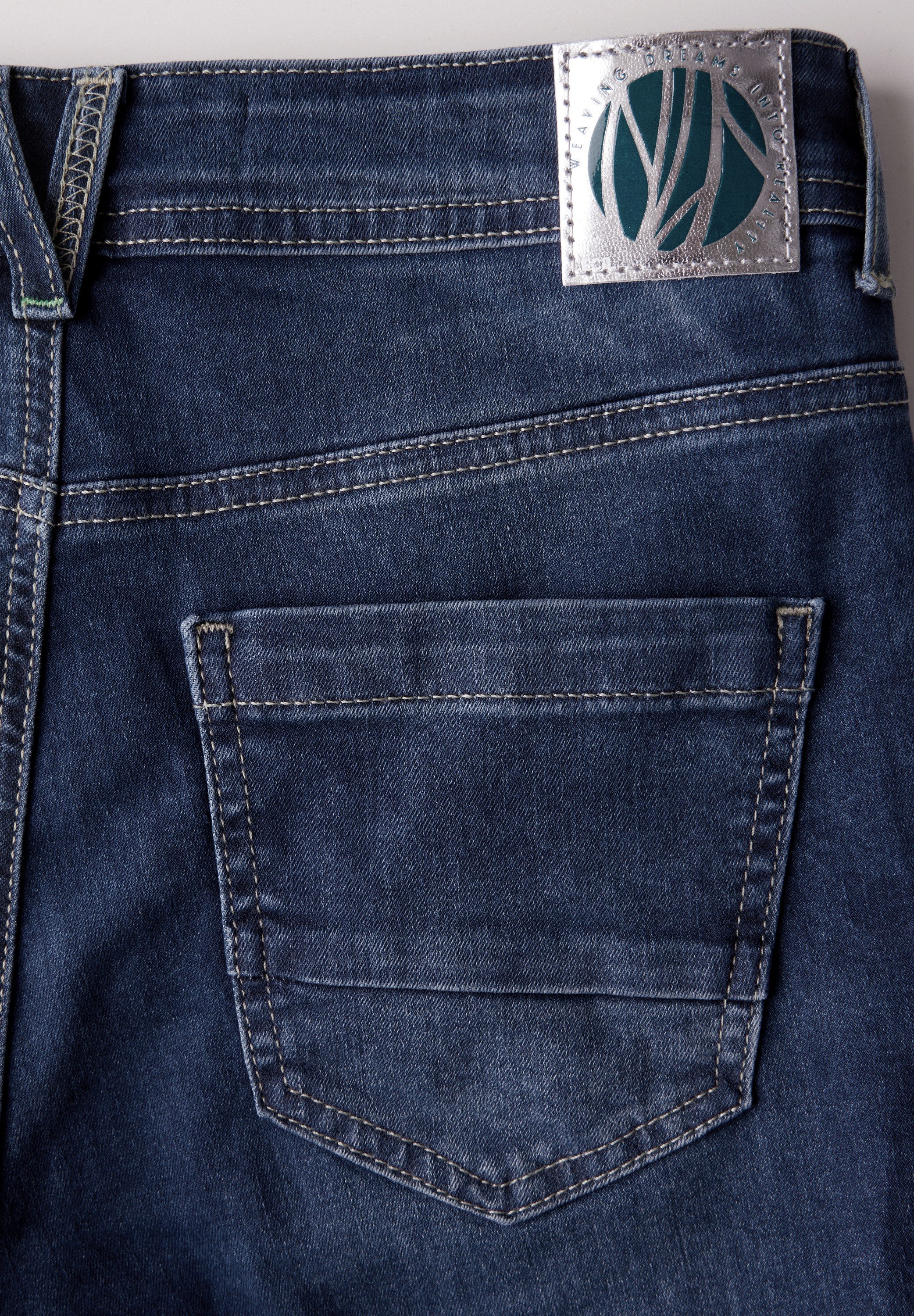 CECIL Straight-Jeans mit Knopfleiste