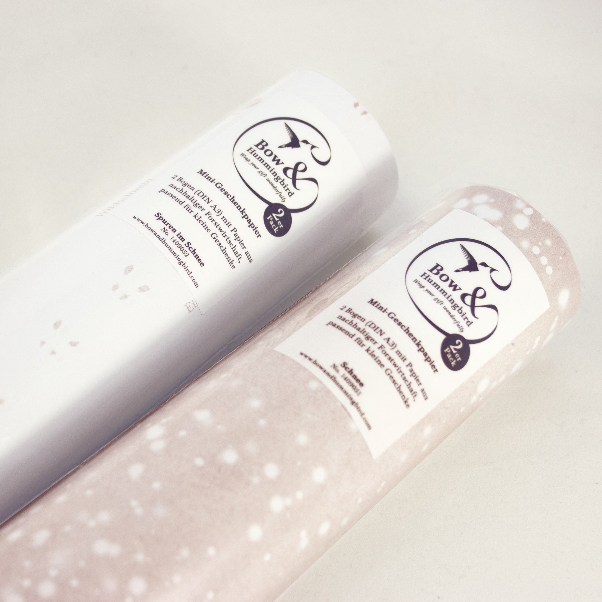 Bow & Hummingbird Geschenkpapier Geschenkpapier Schnee