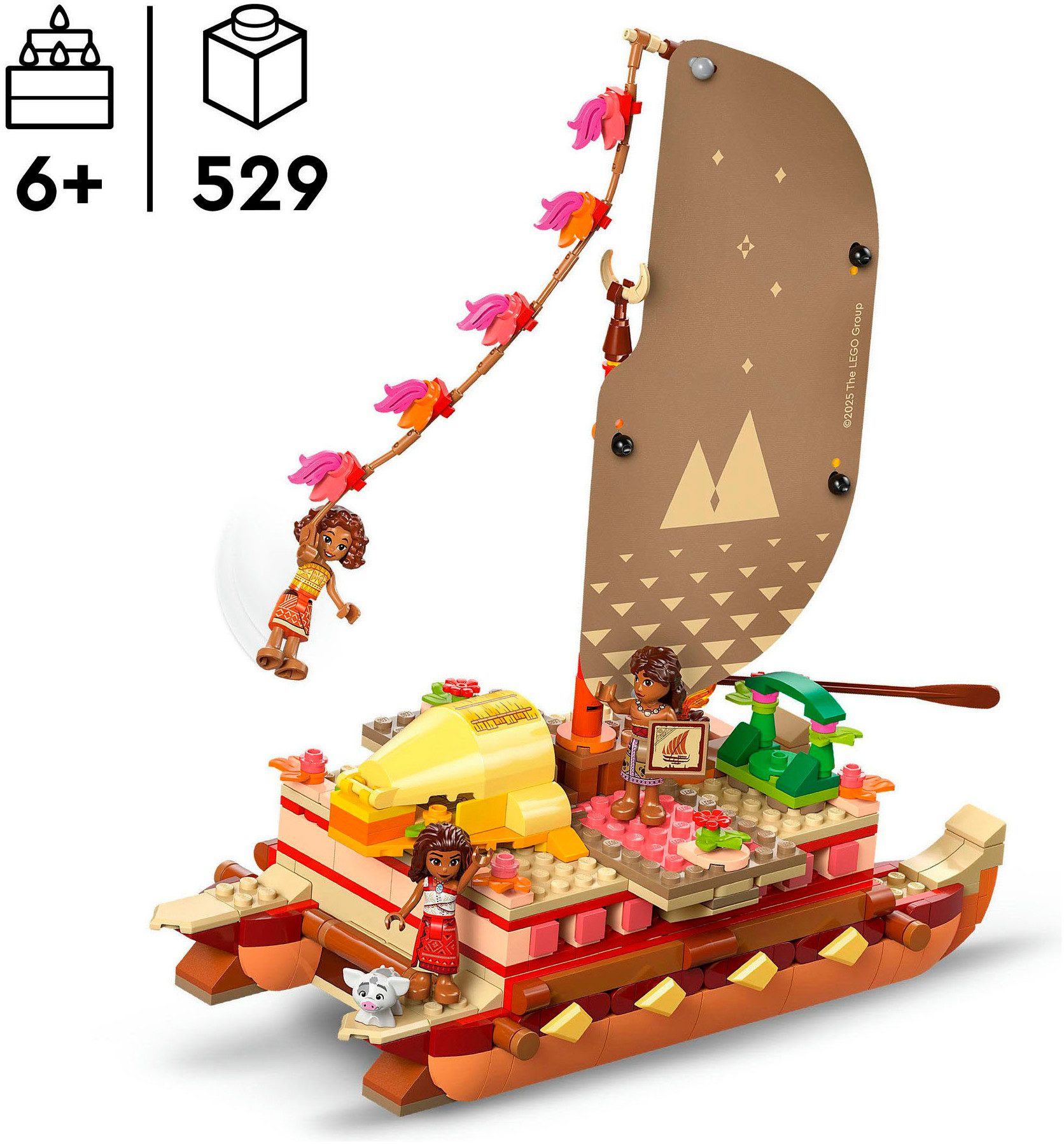 LEGO® Vaianas Abenteuerfloß (43270), LEGO Disney Princess Konstruktionsspielsteine, (529 St), Made in Europe
