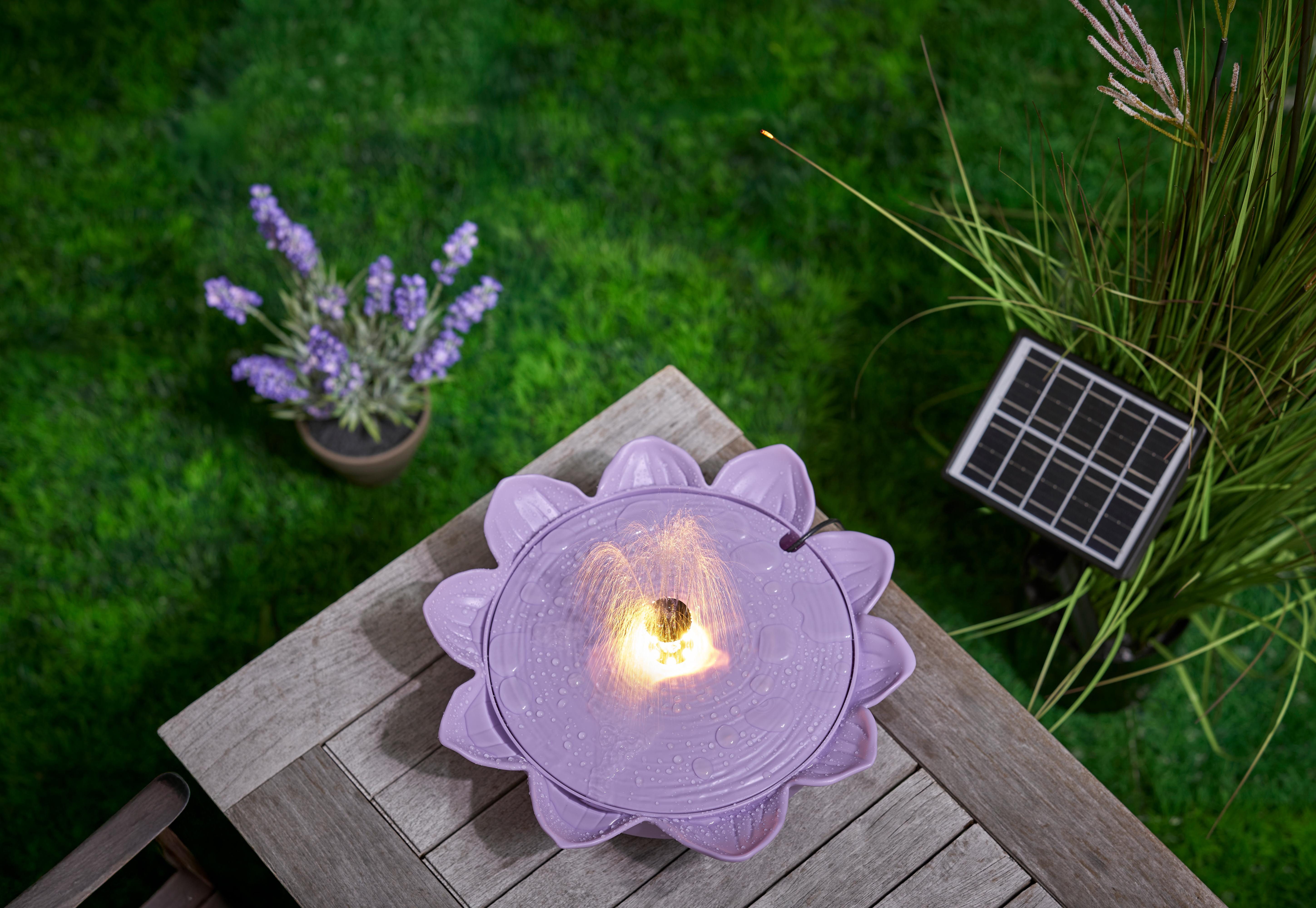 Northpoint Gartenbrunnen Solargartenbrunnen mit LED für Außenbereich