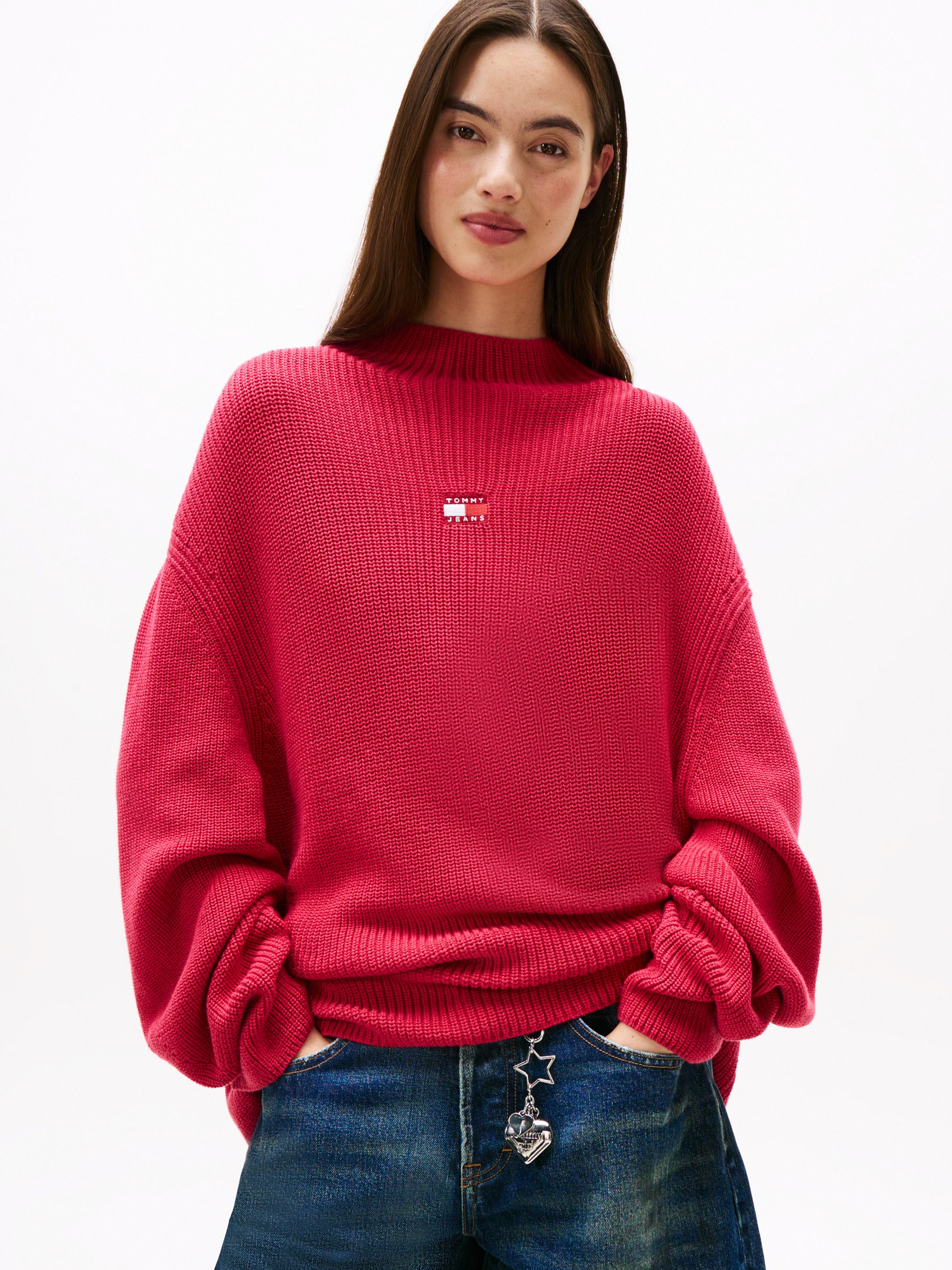 Tommy Jeans Stehkragenpullover TJW MOCKNECK BADGE SWEATER günstig online kaufen