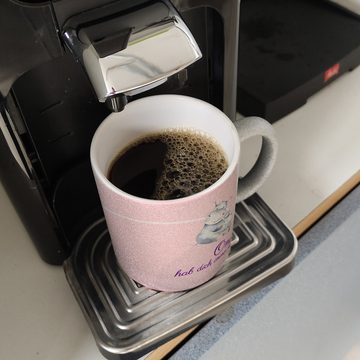 speecheese Tasse Oma hab dich immer lieb Glitzer Kaffeebecher Besonders geeignet als
