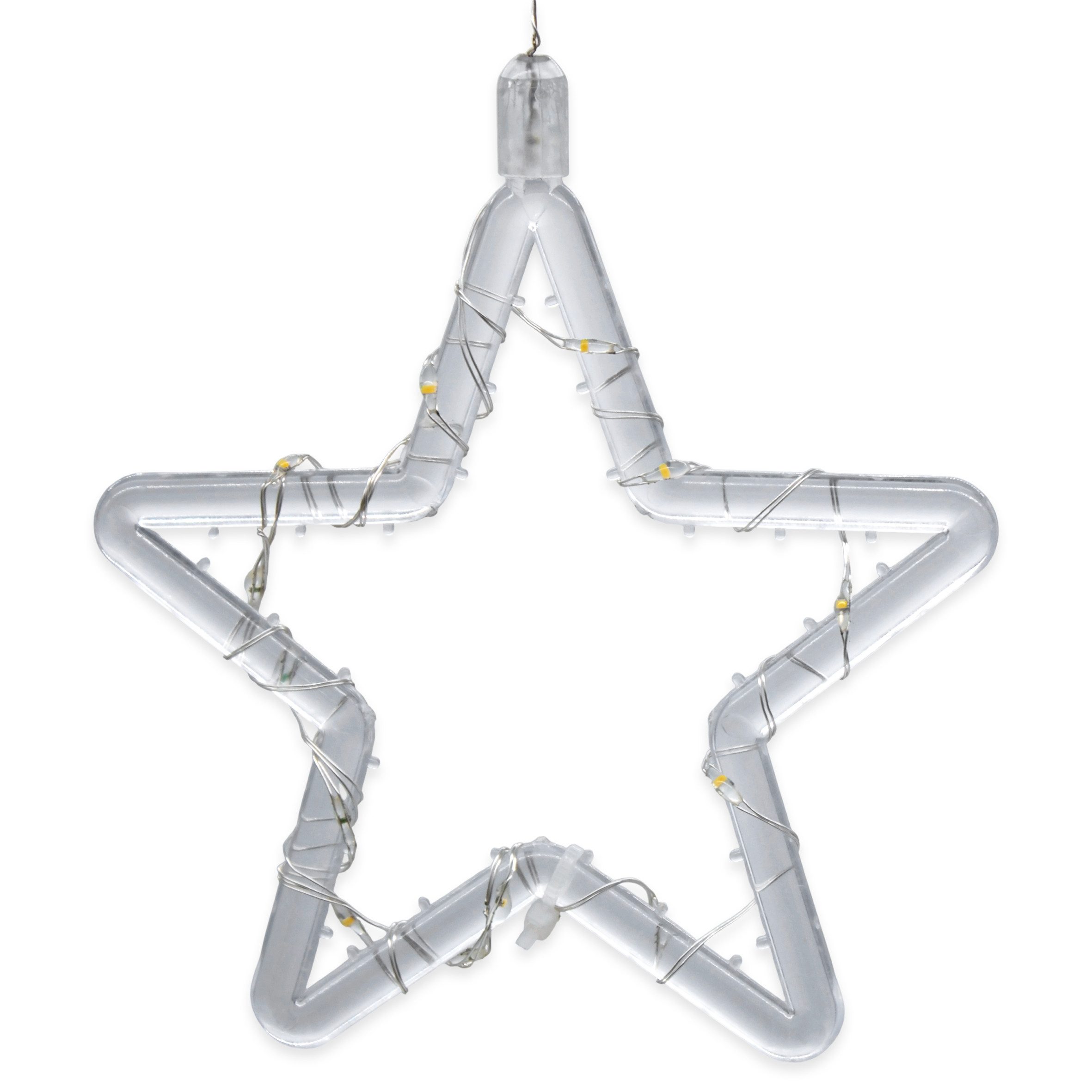 Spetebo LED-Lichterkette LED Weihnachtsdeko für Außen 3 Sterne mit Timer - 58 cm, 48-flammig, mit Timer Funktion – Bild 4 von 5