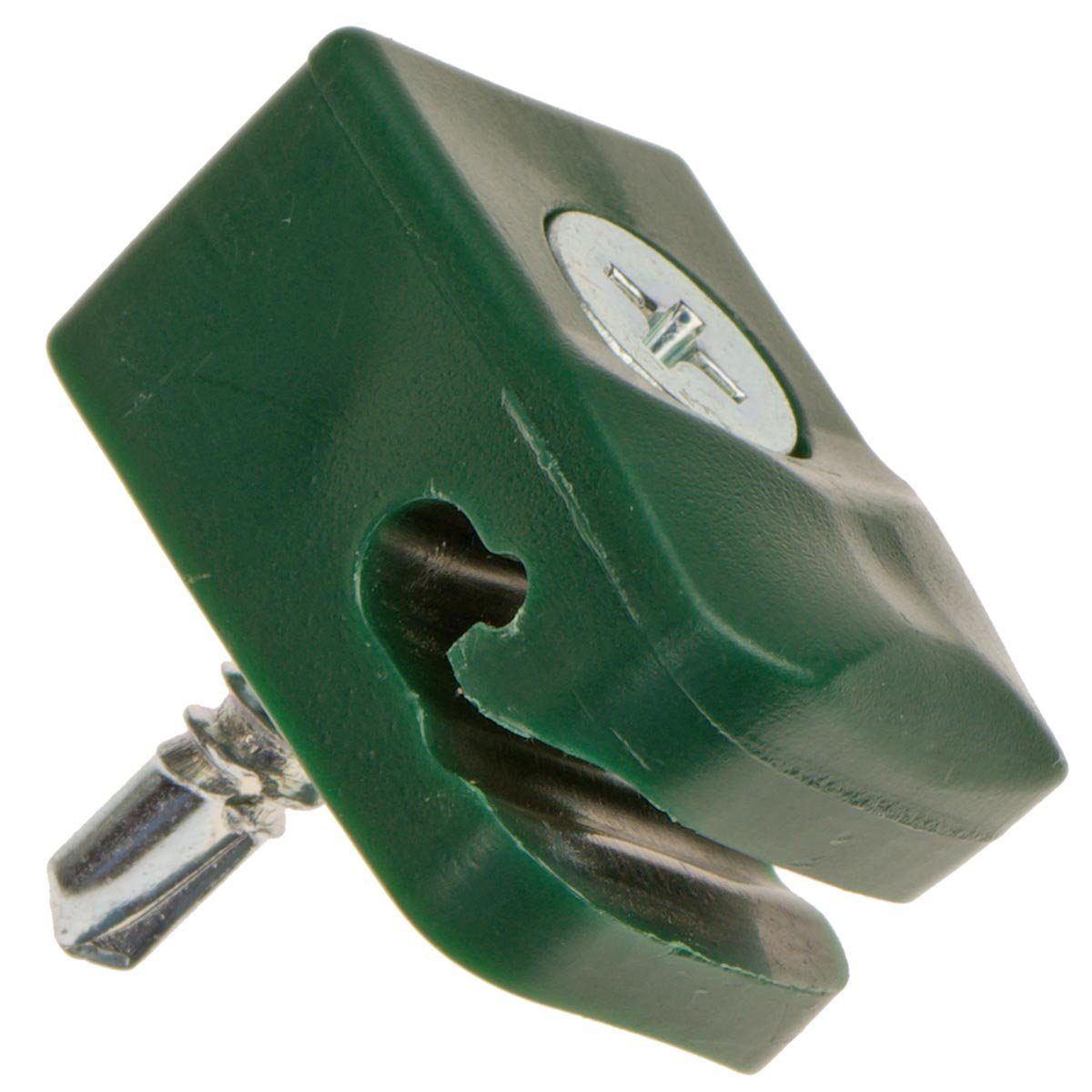 HaGa Drahtspanner 1 Stück Drahthalter mit Schraube Spanndrahthalter 16mm x 26mm in grün, 1-tlg.