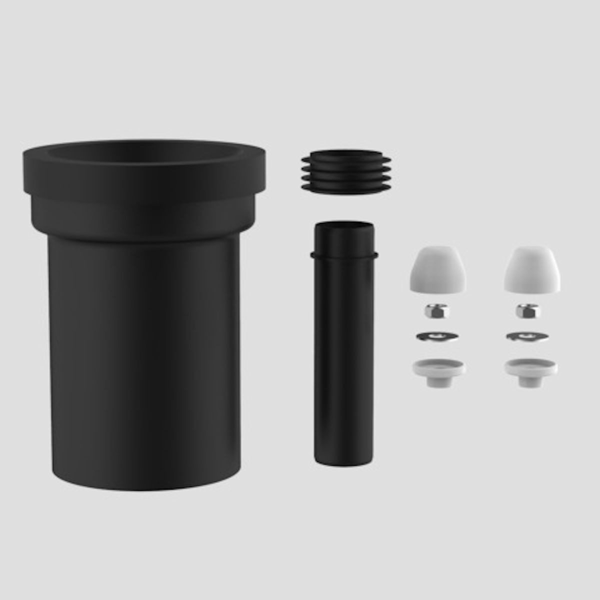 WC-Anschlussrohr WC-Anschlussgarnitur 180 mm DN100 weiß