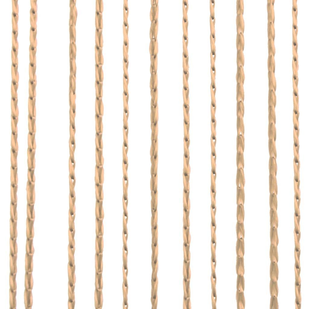 250 Vorhang Beige, 140 vidaXL, Fadenvorhänge (2 x St) cm Stk. 2