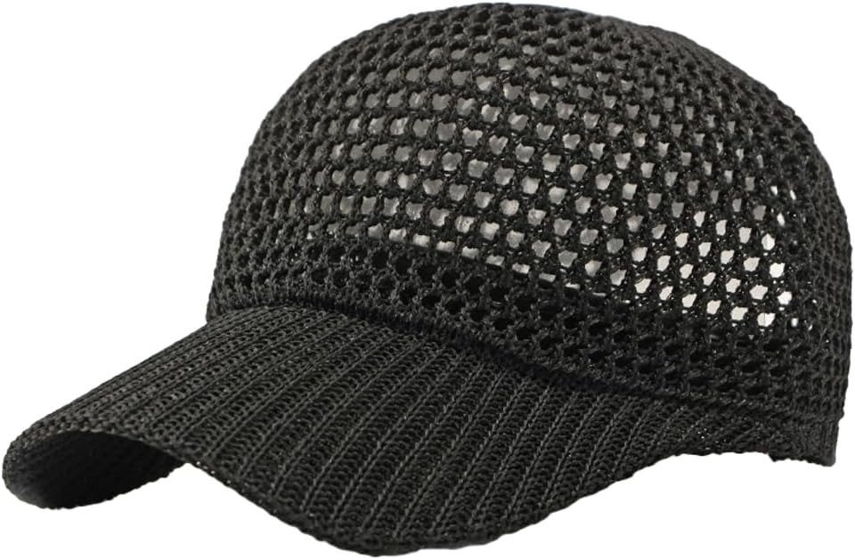 nsihing Sonnenhut Damen-Strick-Mesh-Baseballkappe, Sommer-Sonnenhut verstellbar, geeignet für Outdoor-Reisen und als Sonnenhut