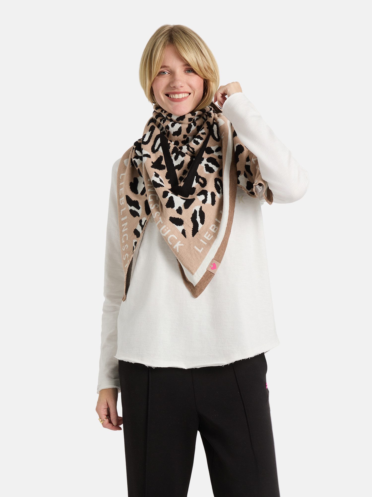 Lieblingsstück Modetuch Damen-Dreiecksschal, mit Baumwoll-Anteil