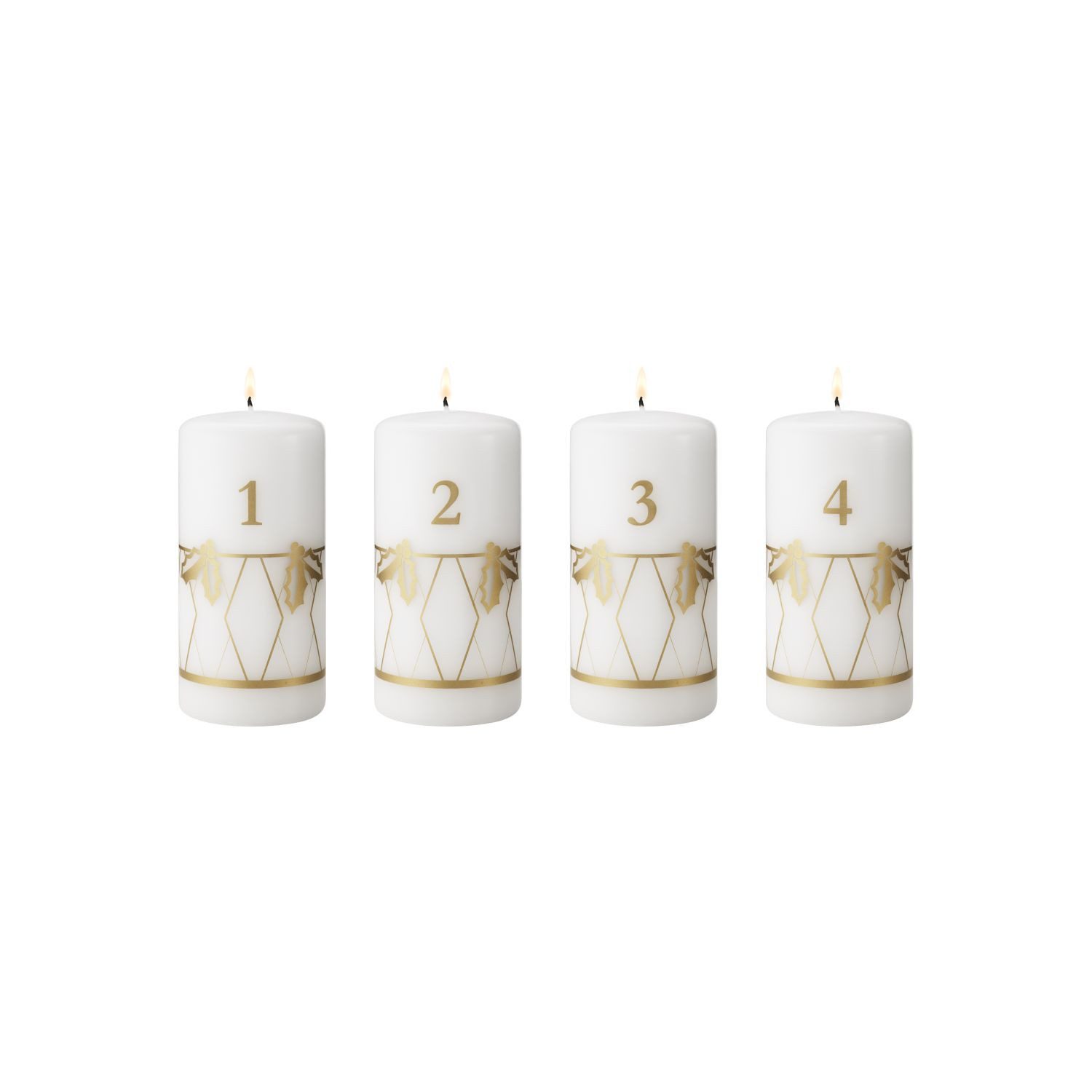 Georg Jensen Adventskerze CC2026 Adventskerzen Gold 4er Set