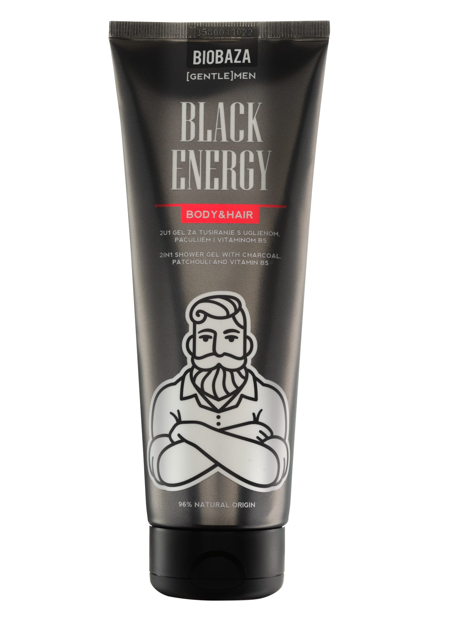 Biobaza Duschgel BIOBAZA MEN BLACK ENERGY 2in1 BODY&HAIR 220 mL