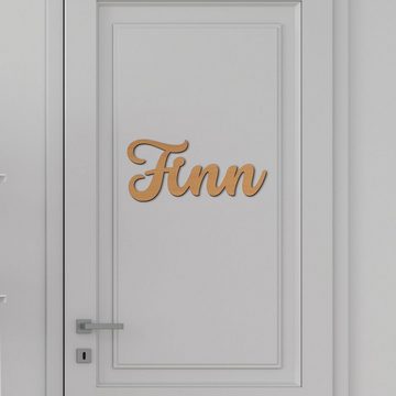 Namofactur Wanddekoobjekt Name Finn Holz Schild Buchstaben Namensschild I MDF Holz