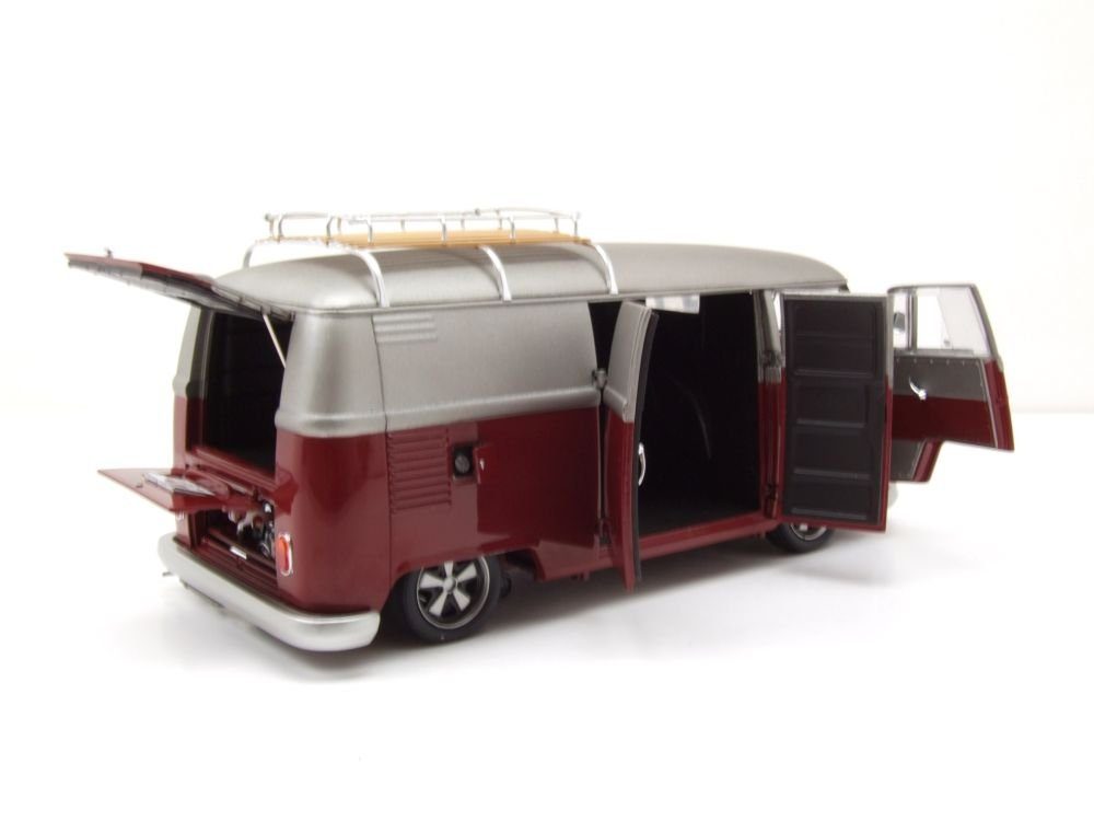 Schuco VW Käfer Lowrider 1:64 - Grau Anthrazit/dunkelrot, Custom-Modellauto