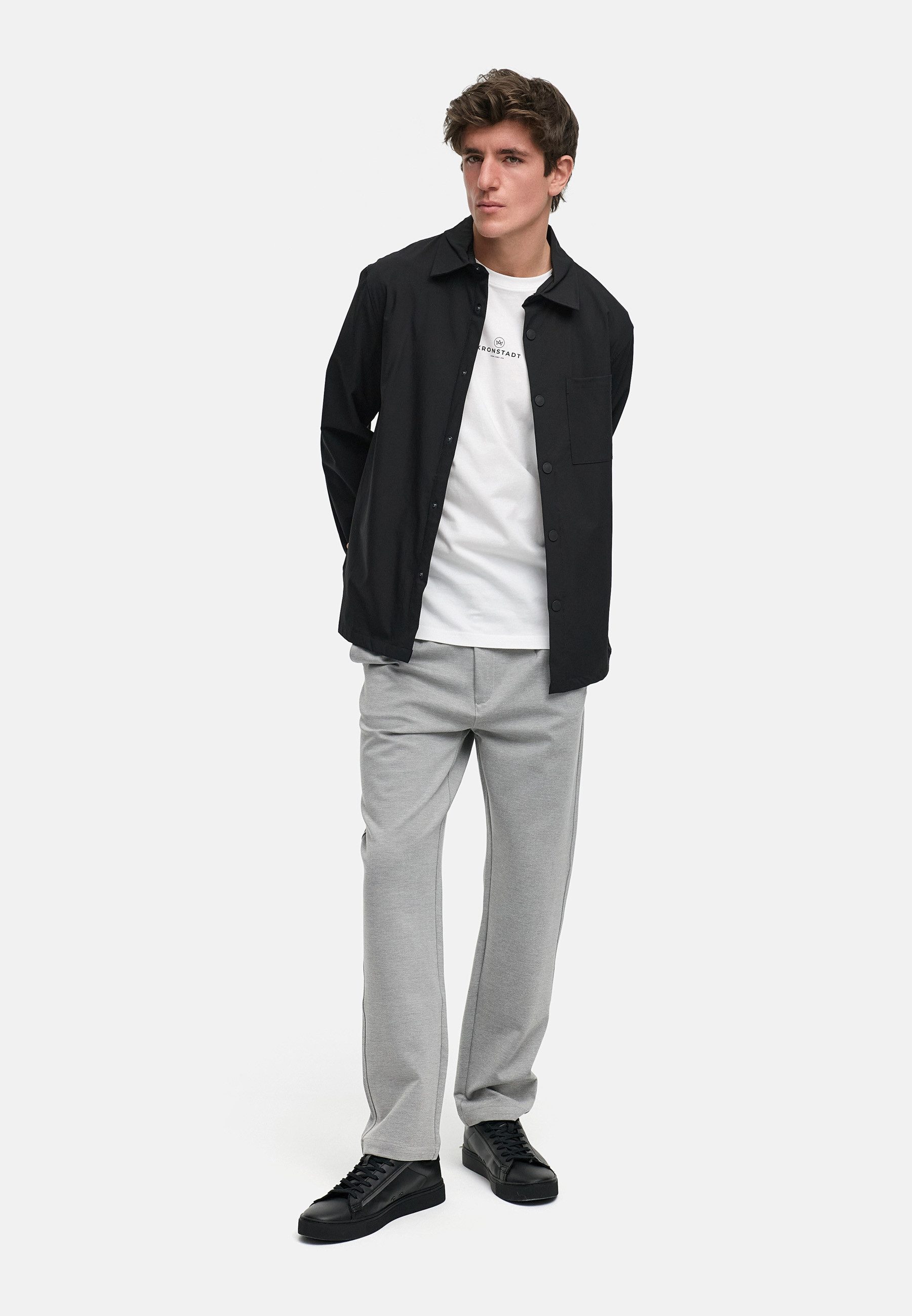 Kronstadt Sommerjacke Herren KSBoleyn Übergangsjacke Herrenjacke Overshirt-Jacke mit Druckknöpfen