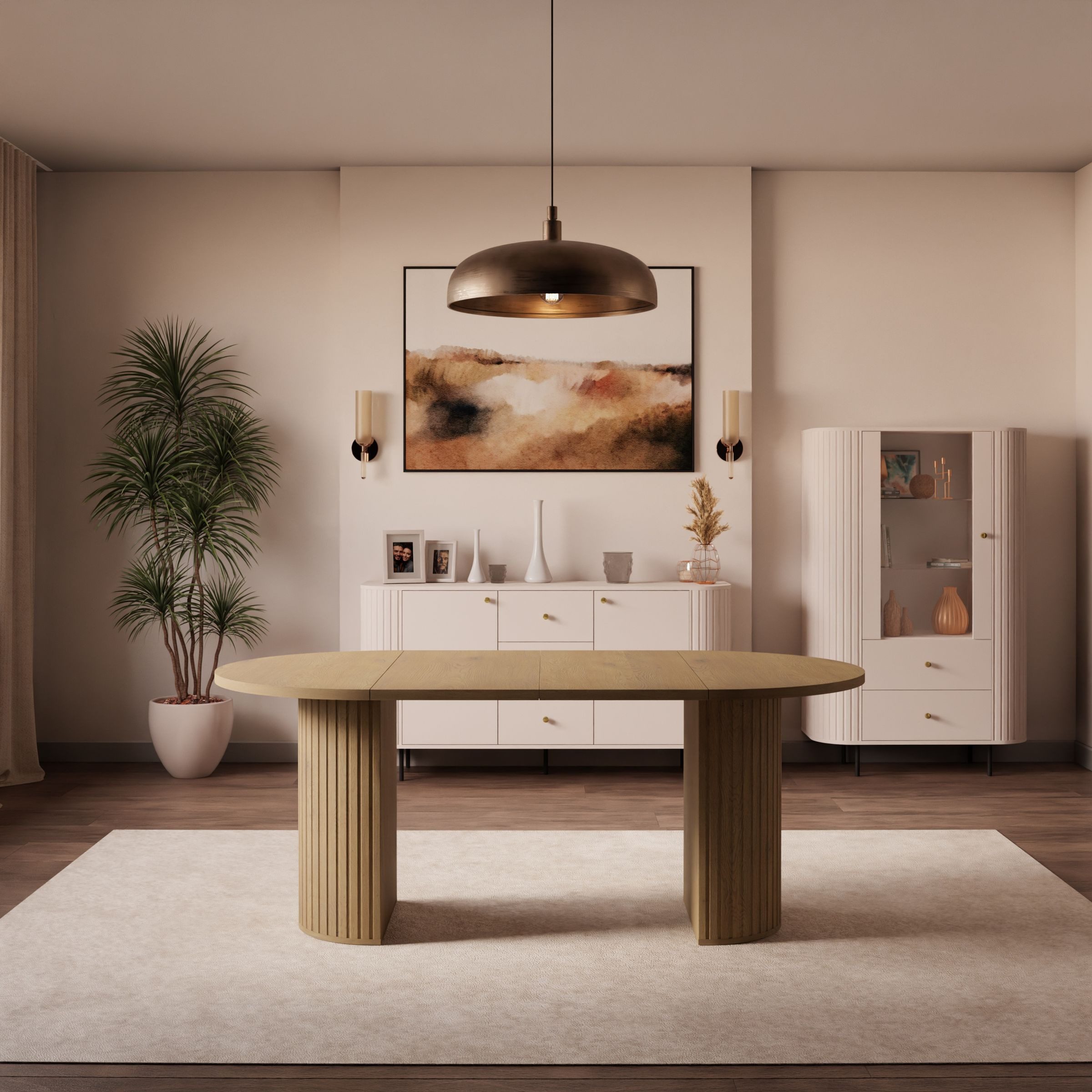 Küchen-Preisbombe Esstisch Ovalio Typ 204 Tisch ausziehbar 100-188 Wohnzimmer Esszimmer Rund Oval
