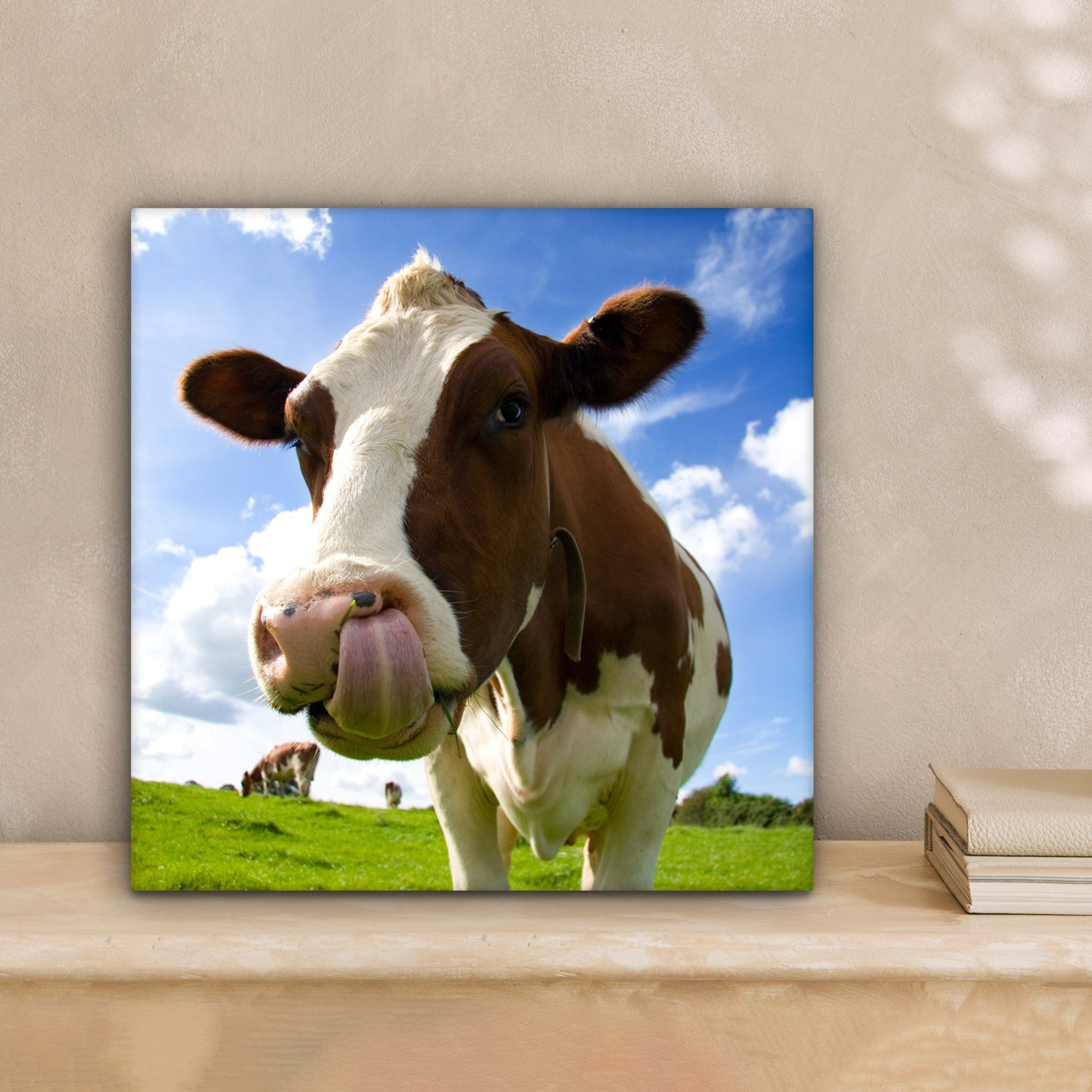 OneMillionCanvasses® Leinwandbild Kuh - Bauernhof - günstig online kaufen