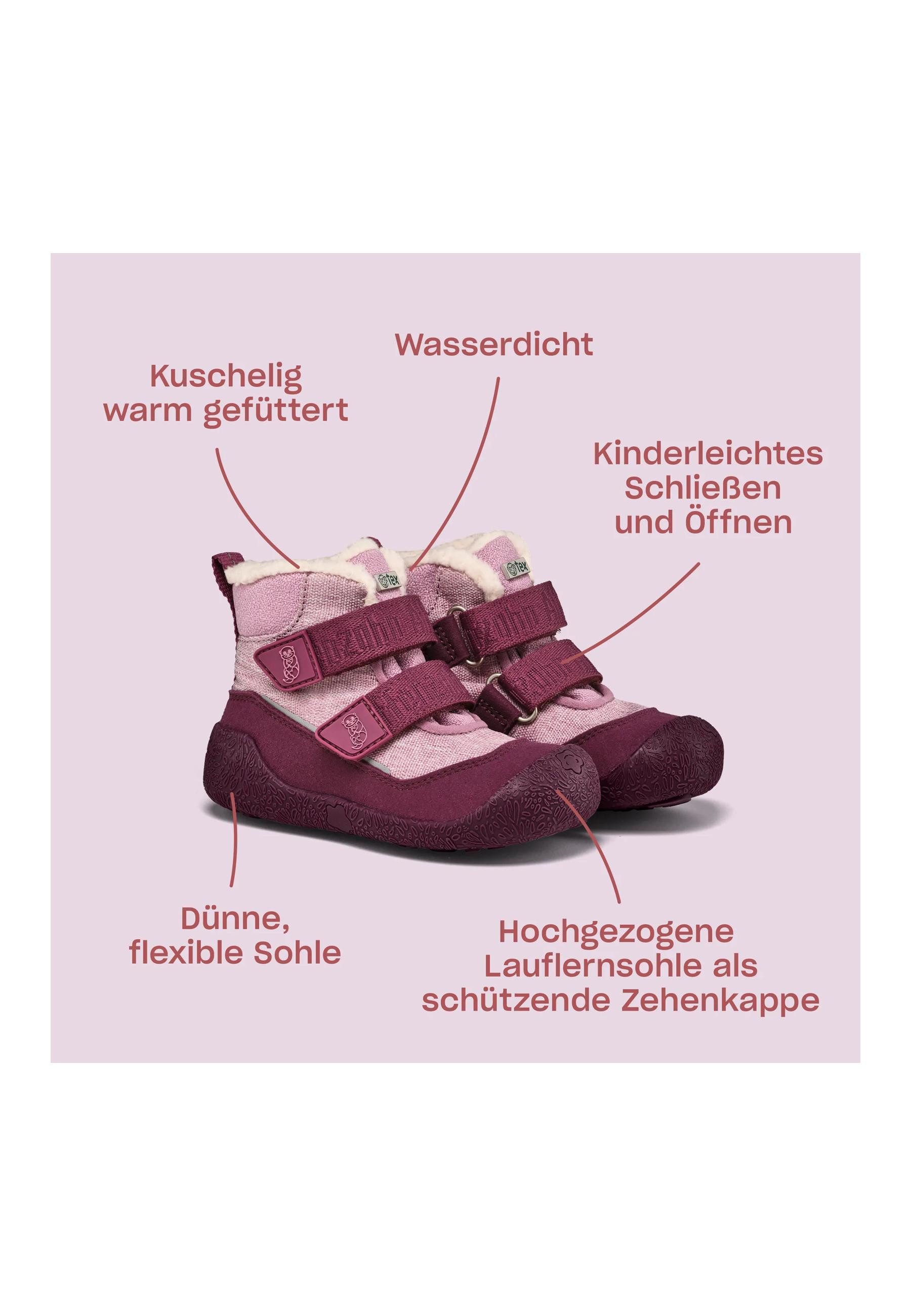 Affenzahn Vegan Snuggy . Lauflernschuh warm gefüttert