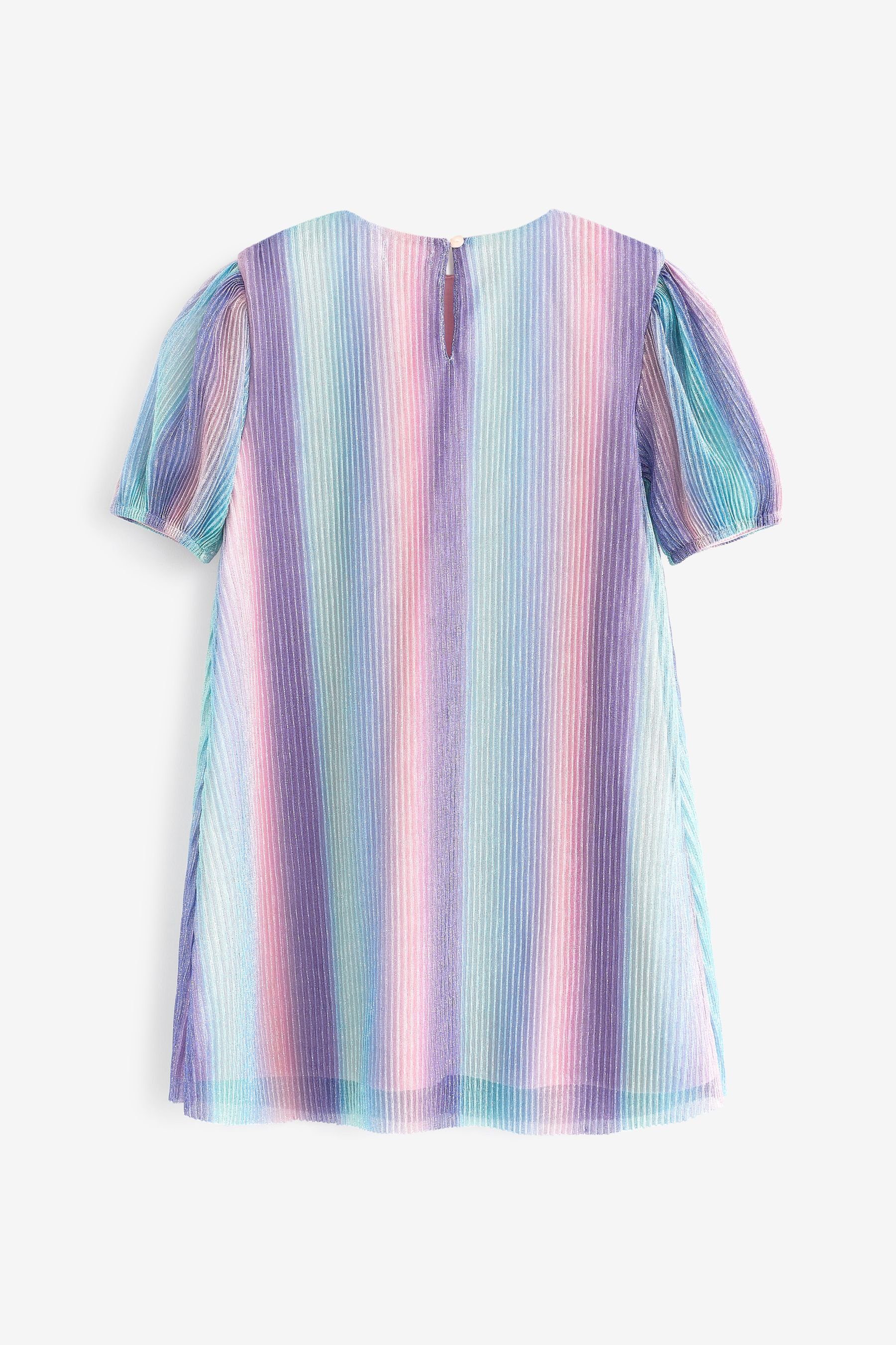 Next Plisseekleid Plissiertes Kleid mit Regenbogendesign (1-tlg)