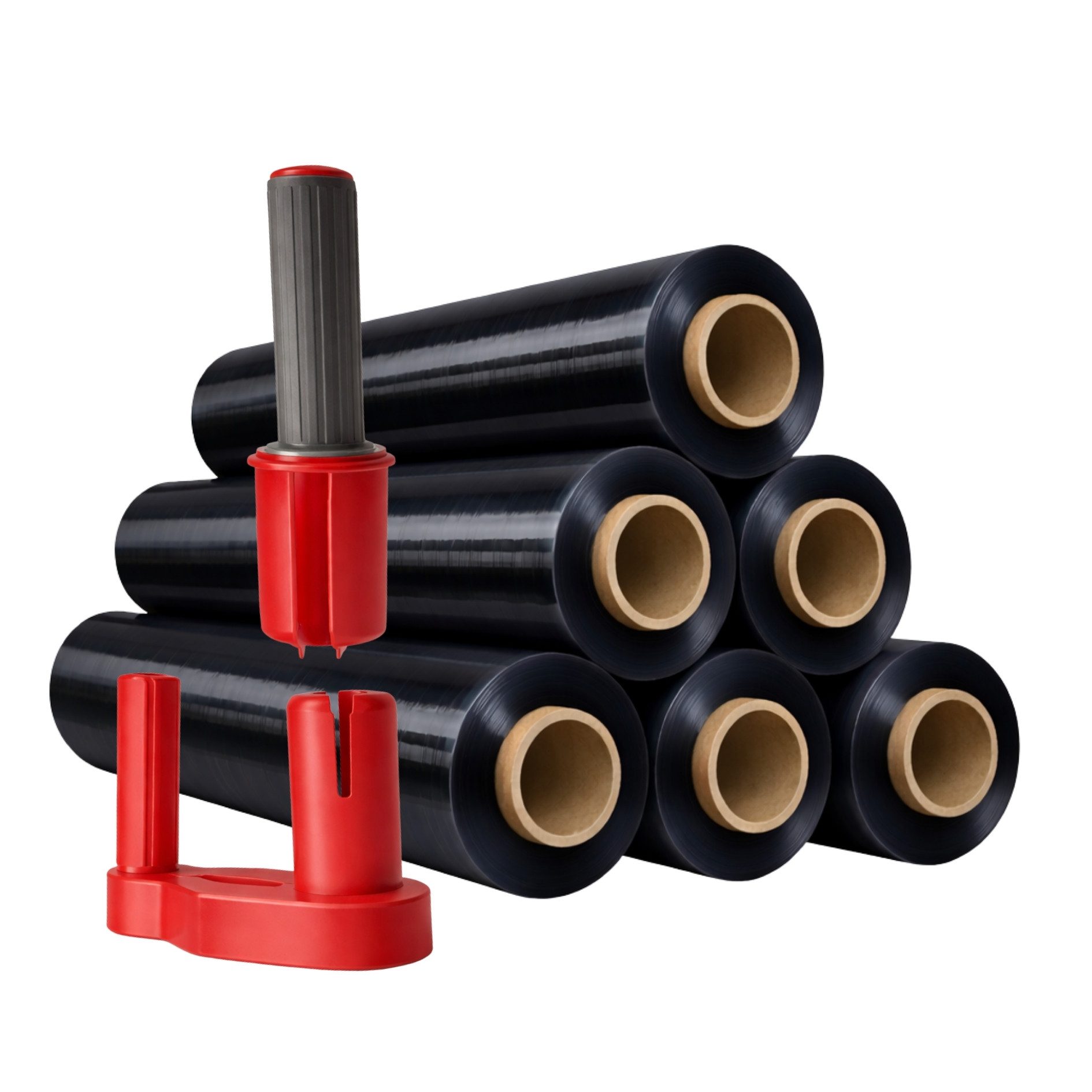 Freiziel Schutzfolie 6 x Stretchfolie 50cm 1,5kg 23my + Abroller Rot