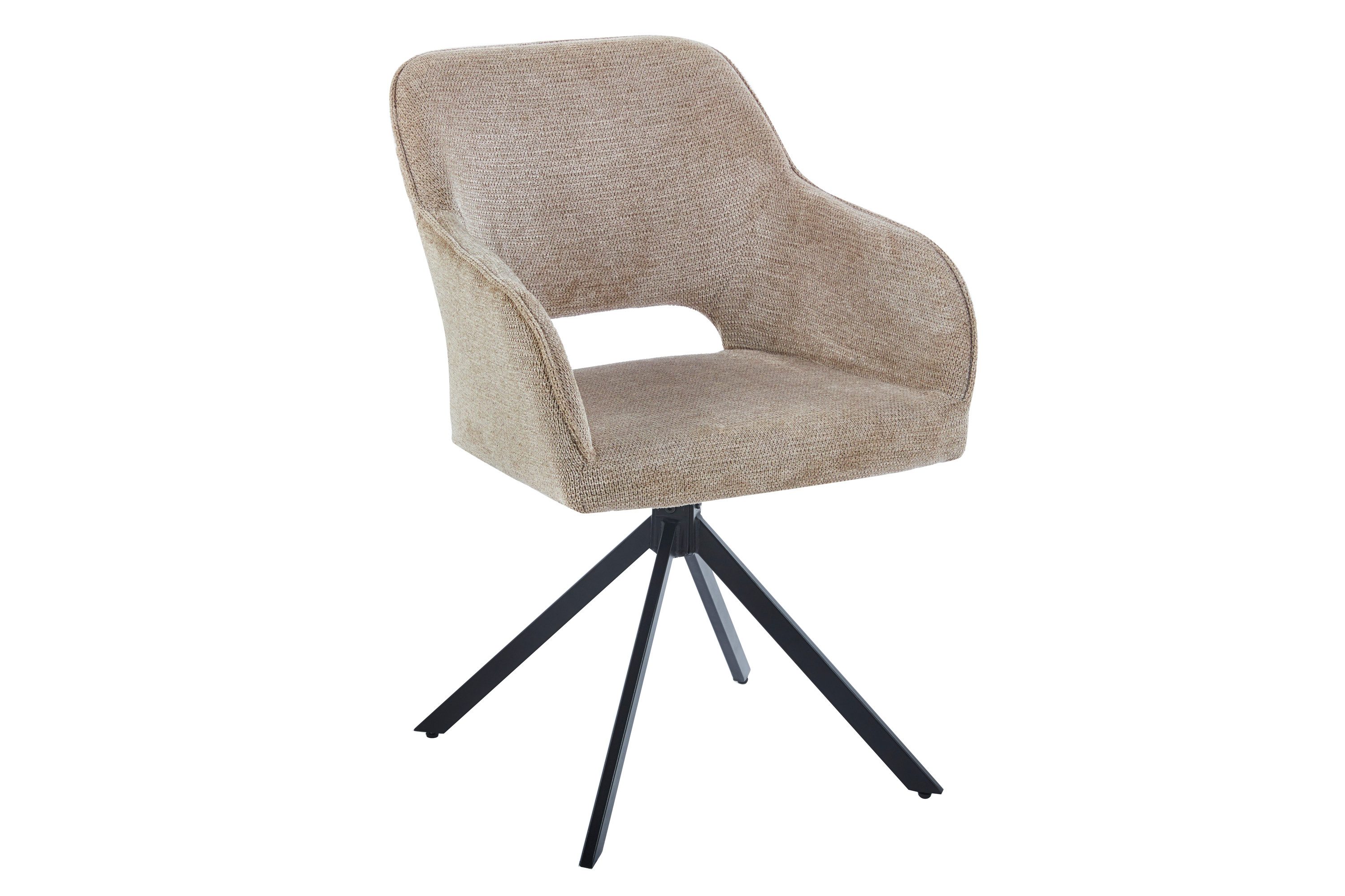 SAM® Drehstuhl Molly, Drehstuhl, Stoffbezug, Metallgestell schwarz