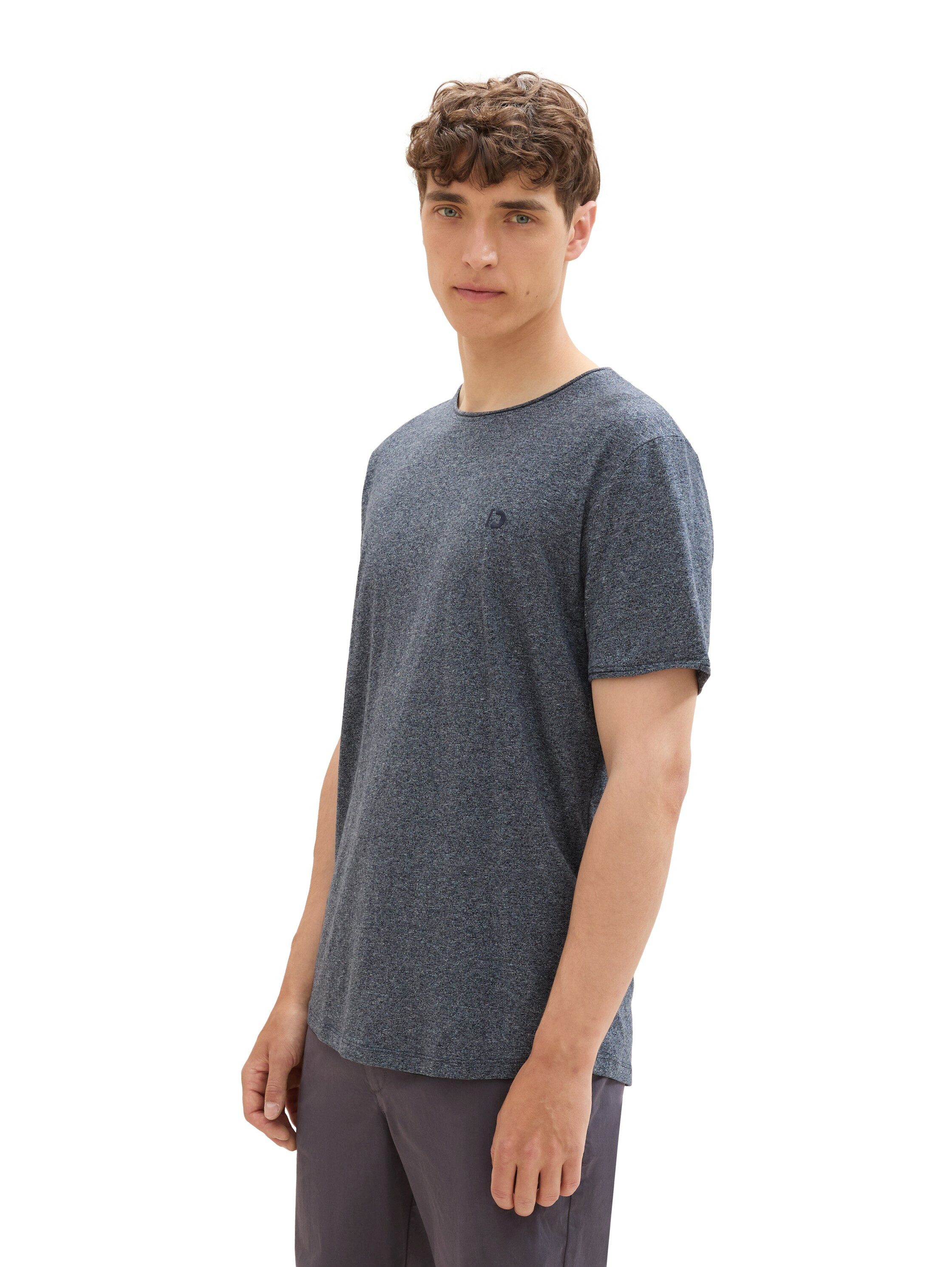 TOM TAILOR Denim T-Shirt in Melange-Optik günstig online kaufen
