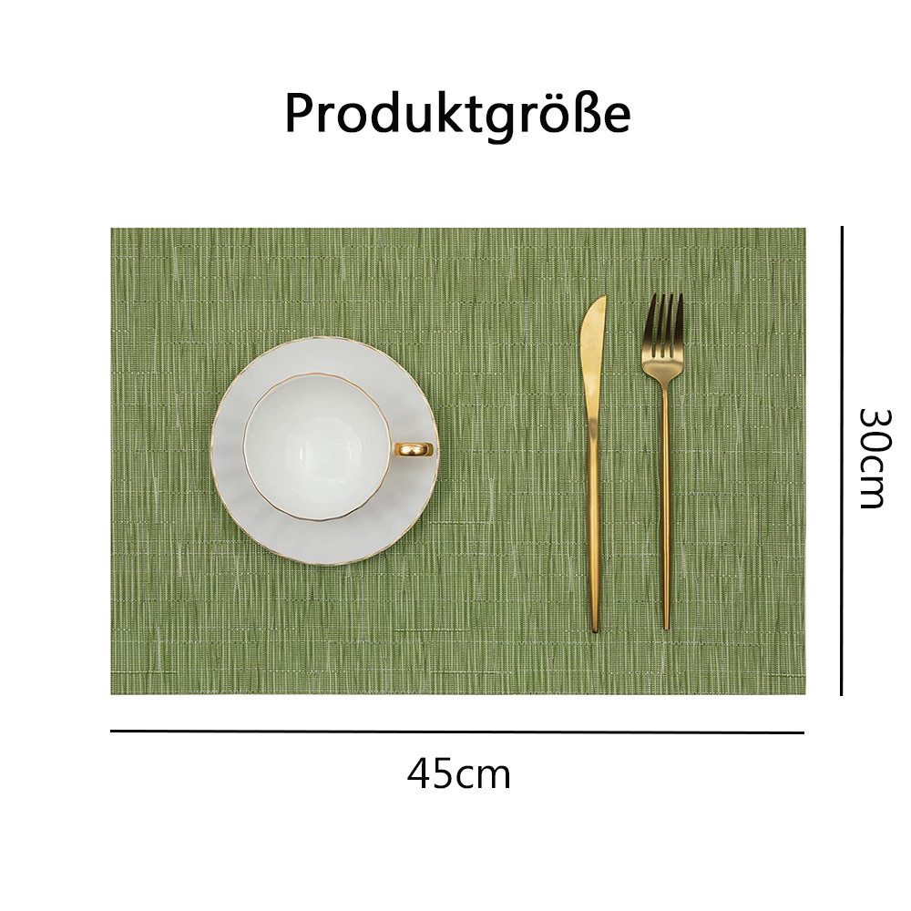 TUWENA Platzset Tischsets Abwaschbar 6er Set, Rutschfest Hitzebeständig Pla günstig online kaufen