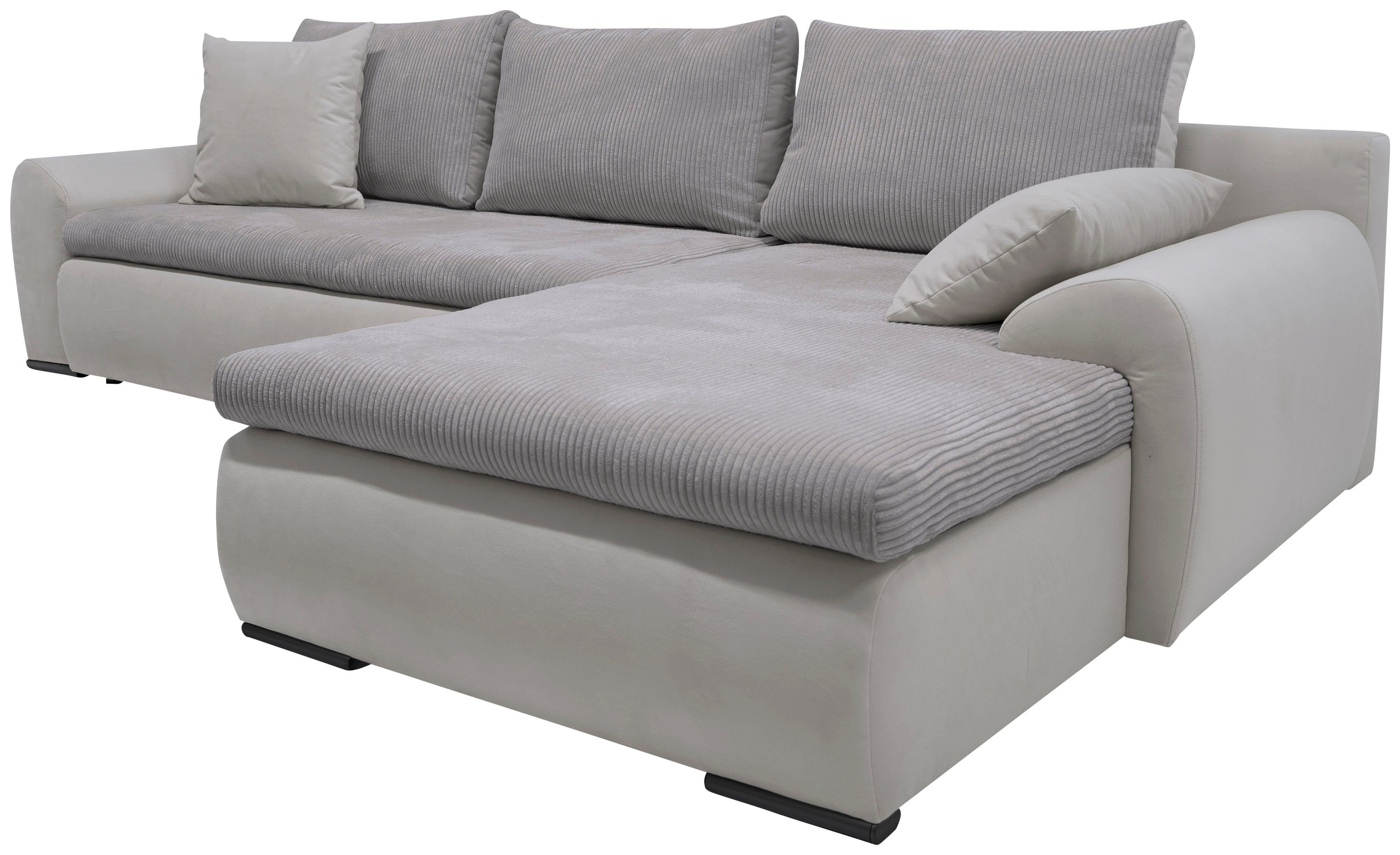 Home affaire Ecksofa Win, wahlweise mit Bettfunktion Bettkasten und