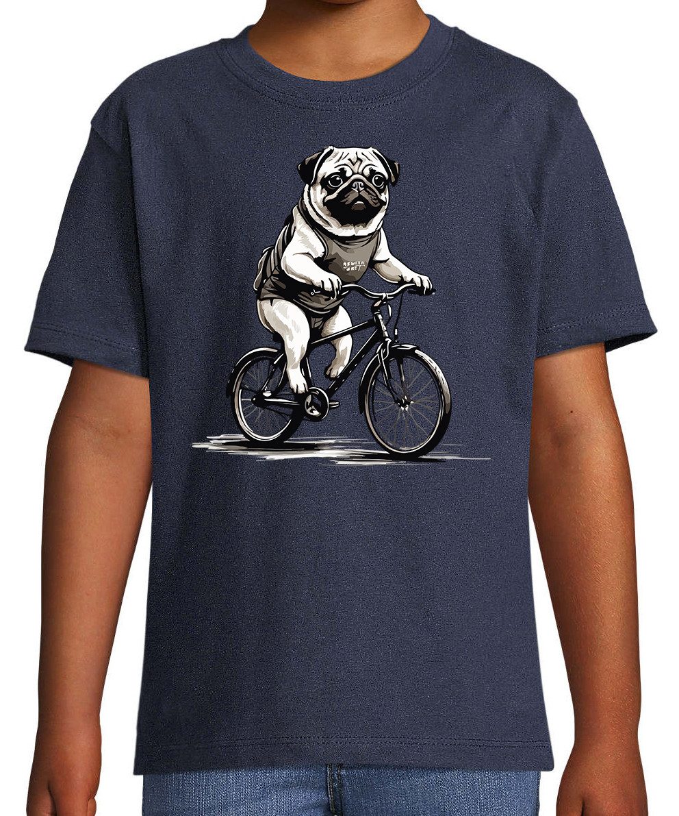 Youth Designz Print-Shirt Mops Fahrrad Kinder T-Shirt mit modischem Frontprint