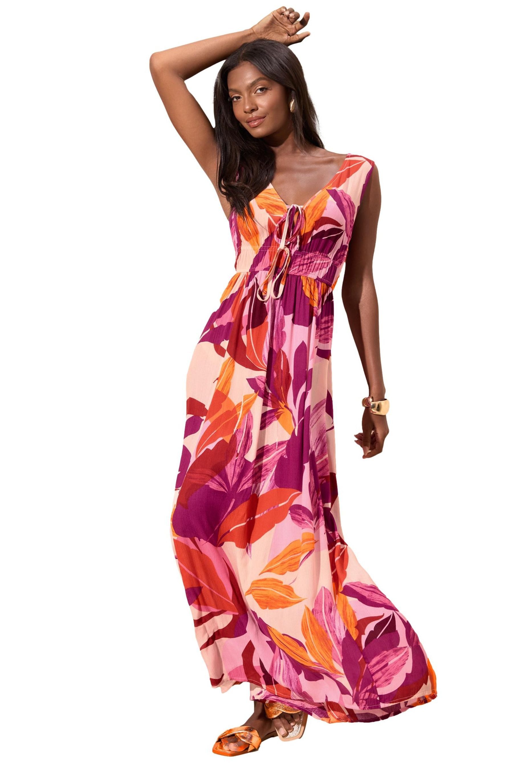 LIPSY Maxikleid Lipsy Maxikleid in Knitteroptik mit Print, Regular (1-tlg)