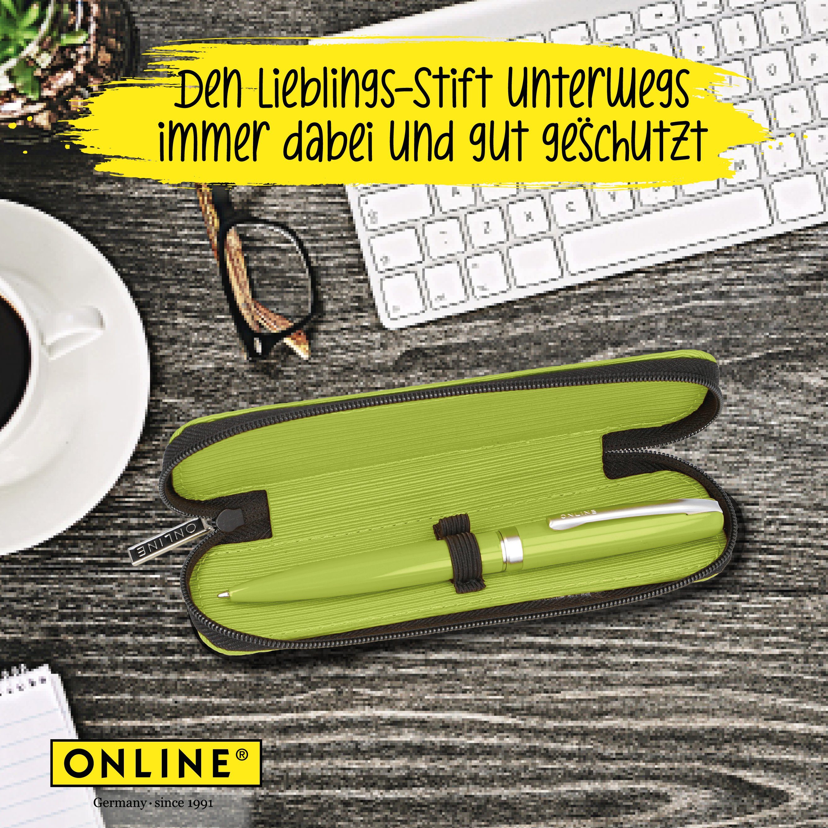 Federmäppchen Grün Online Stifteetui Pen