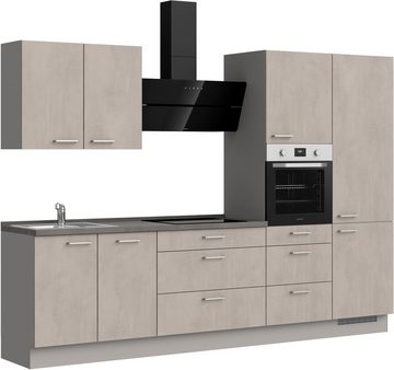 nobilia® Küchenzeile "Riva premium", vormontiert, Ausrichtung wählbar, Breite 300 cm, mit E-Geräten