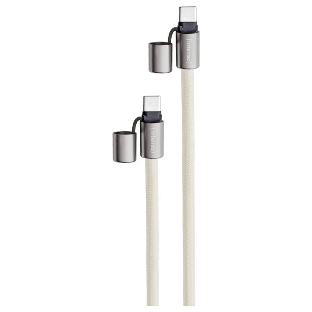 Intenso USB-C® Kabel USB 2.0 USB-C® Stecker, USB-C® Stecker 1.65 m Beige USB-Kabel, Handykette