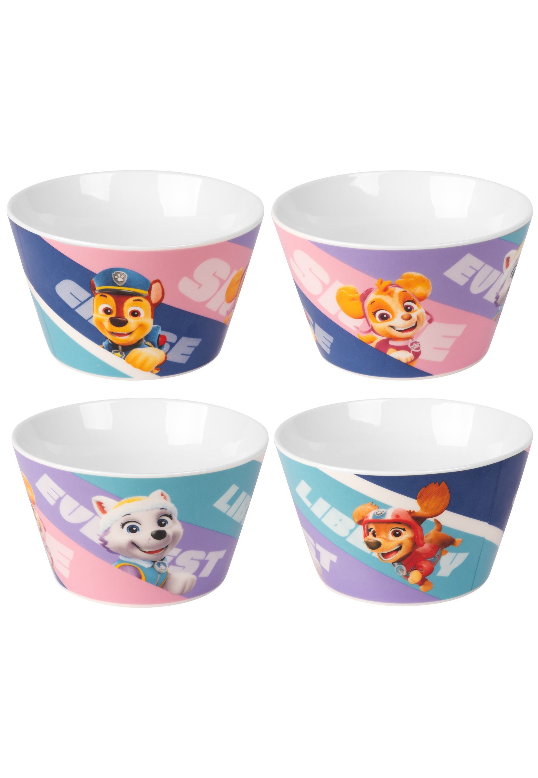 Müslischale Paw Patrol - Girls - Chase, Skye, Everest & Liberty, 500ml