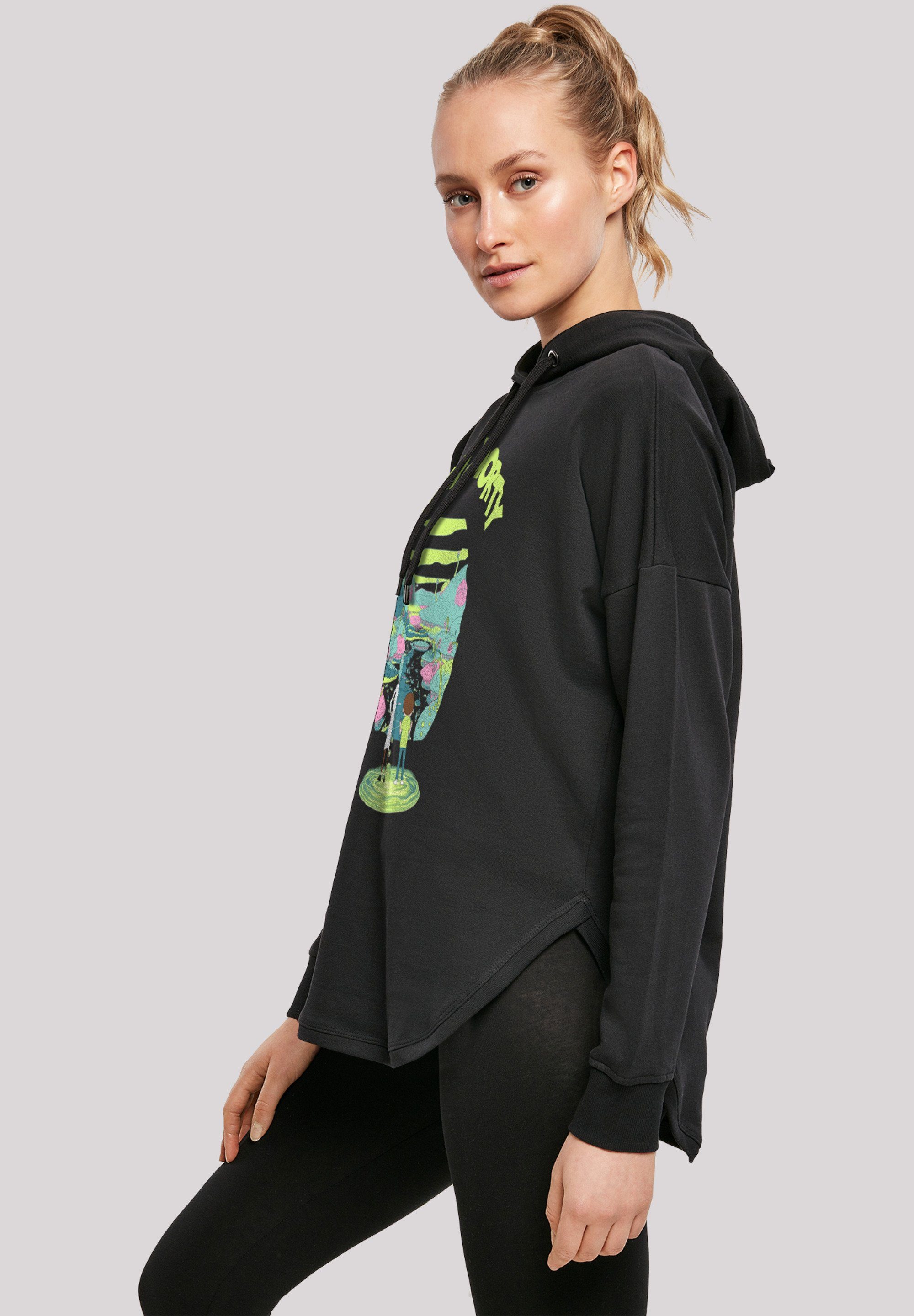 F4NT4STIC Kapuzenpullover Damen Hoody Morty Rick and s22 (1-tlg) with Oversized schwarz Branding Ladies