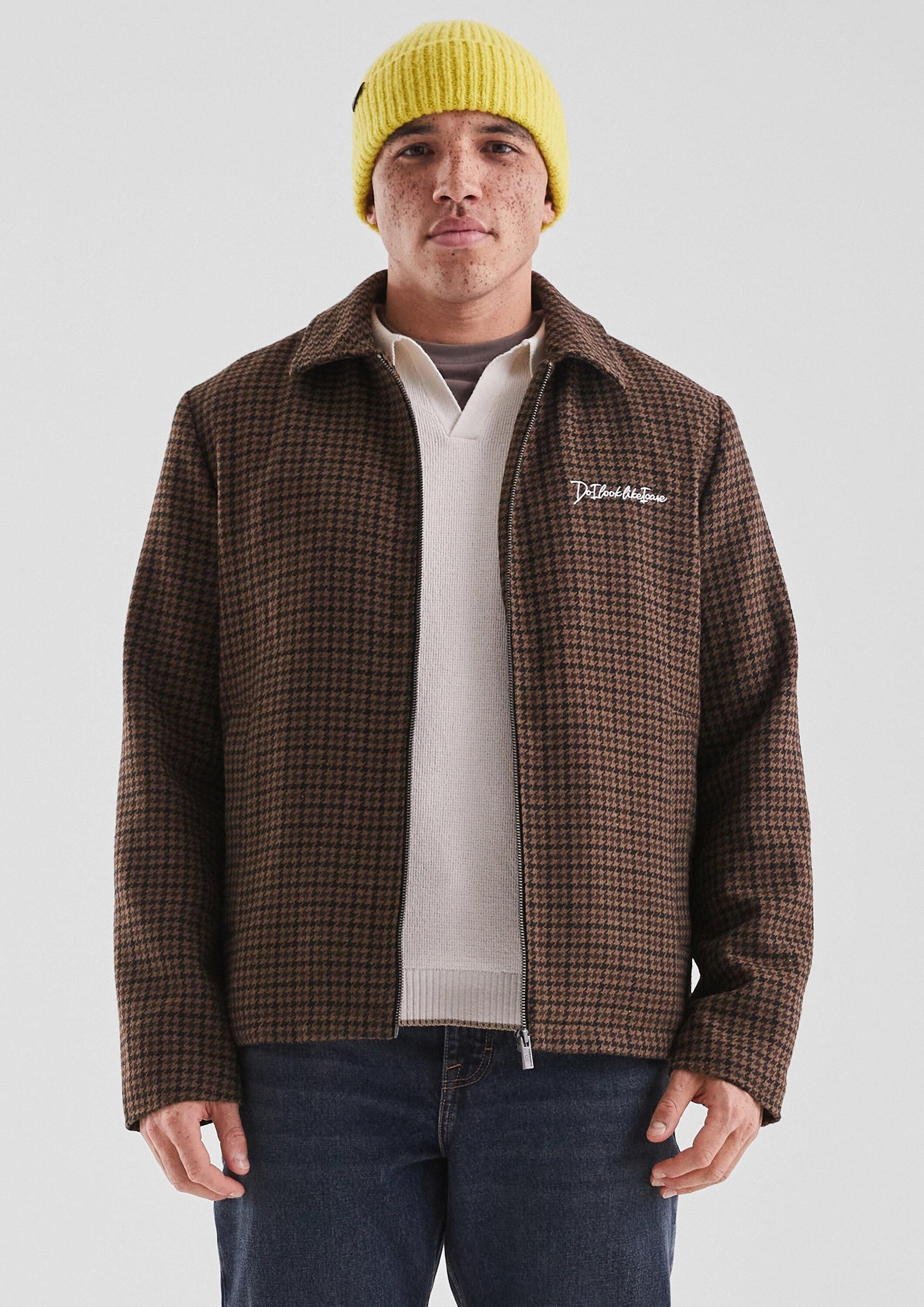 QS Funktionsjacke Outdoor-Jacke Hemdjacke aus Wollmischung in Hahnentrittde günstig online kaufen