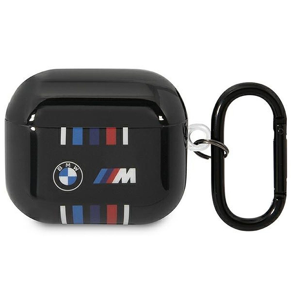 BMW Kopfhörer-Schutzhülle Schutzetui Kopfhöreretui Ladeschalenhülle, TPU, Karabinerring, BMW M Streifen