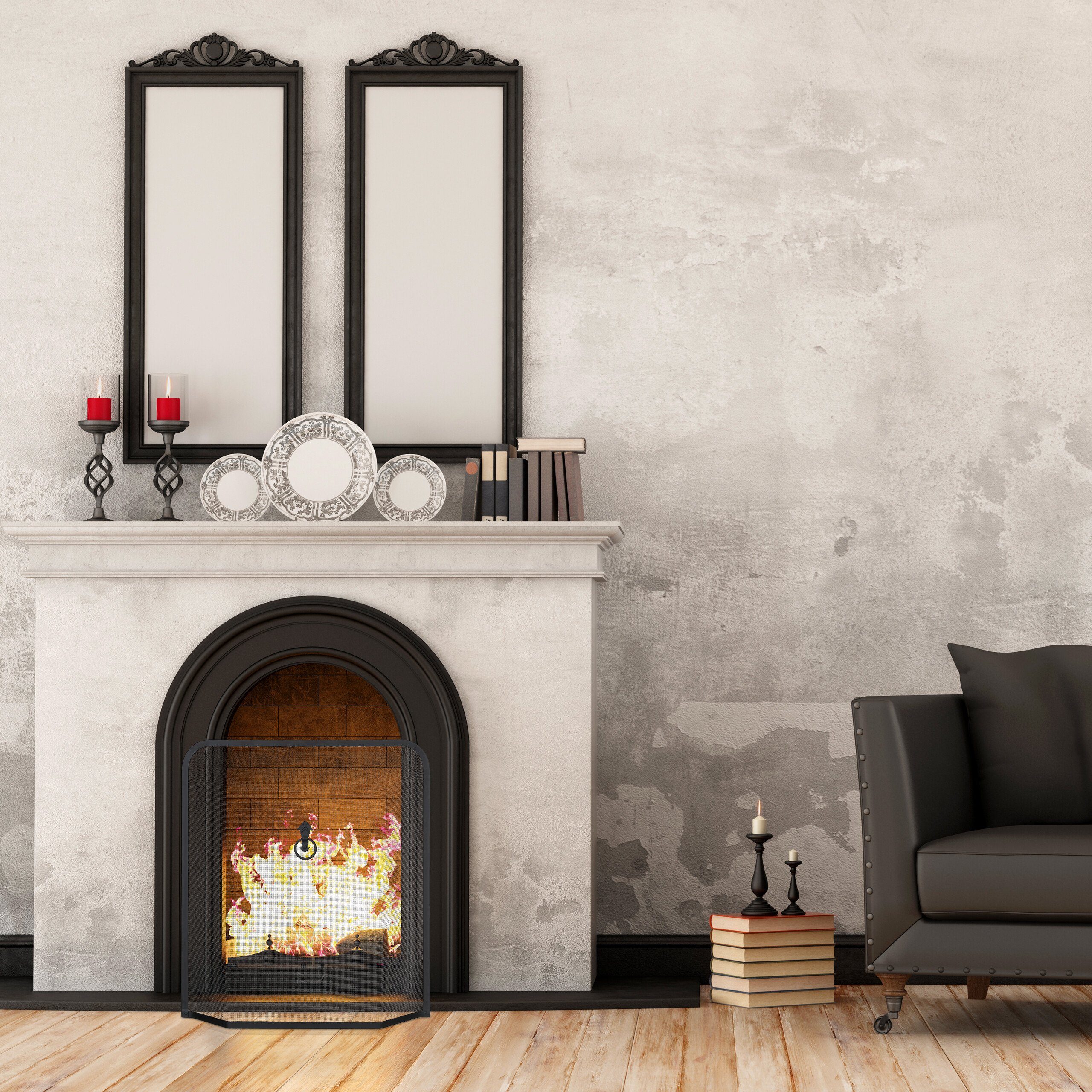 relaxdays Funkenschutzgitter Kami