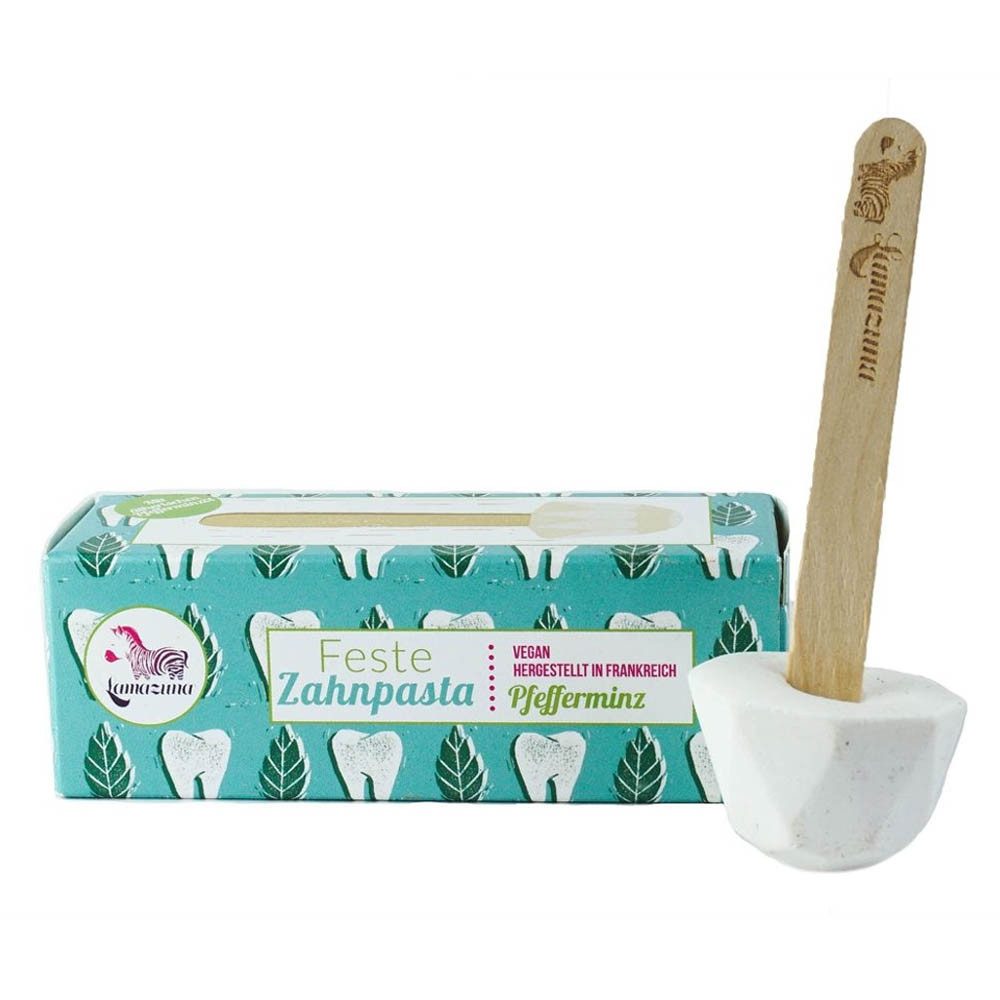 Lamazuna Zahnpasta Feste Zahnpasta - Pfefferminz-Öl 20g