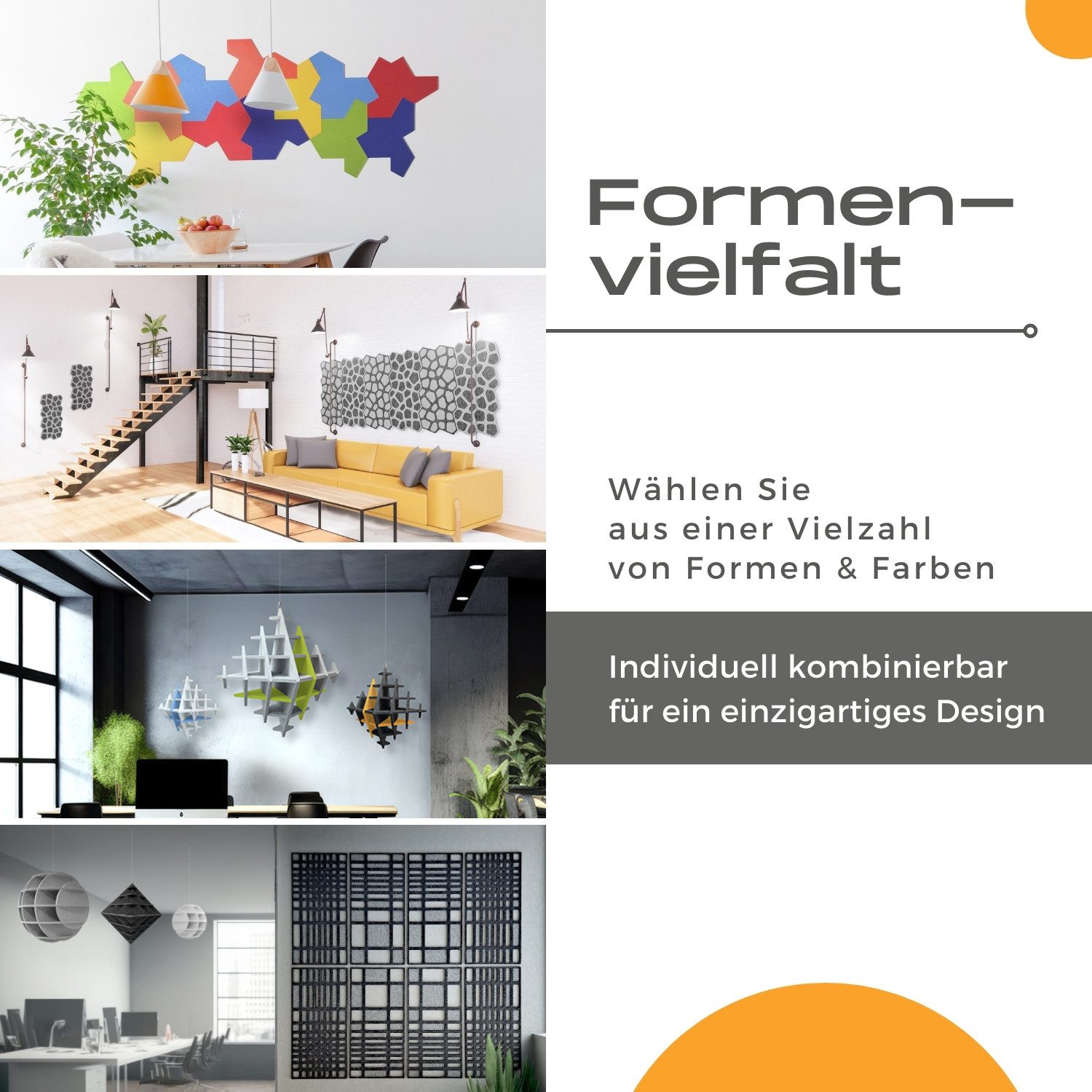 platino24 Schallschutzpaneel platino24 "CUBO" 3D-Akustik-Objekt Würfel für optimale Raumakustik, lärmreduzierend, langlebig, geniale Steckverbindung ohne Kleber