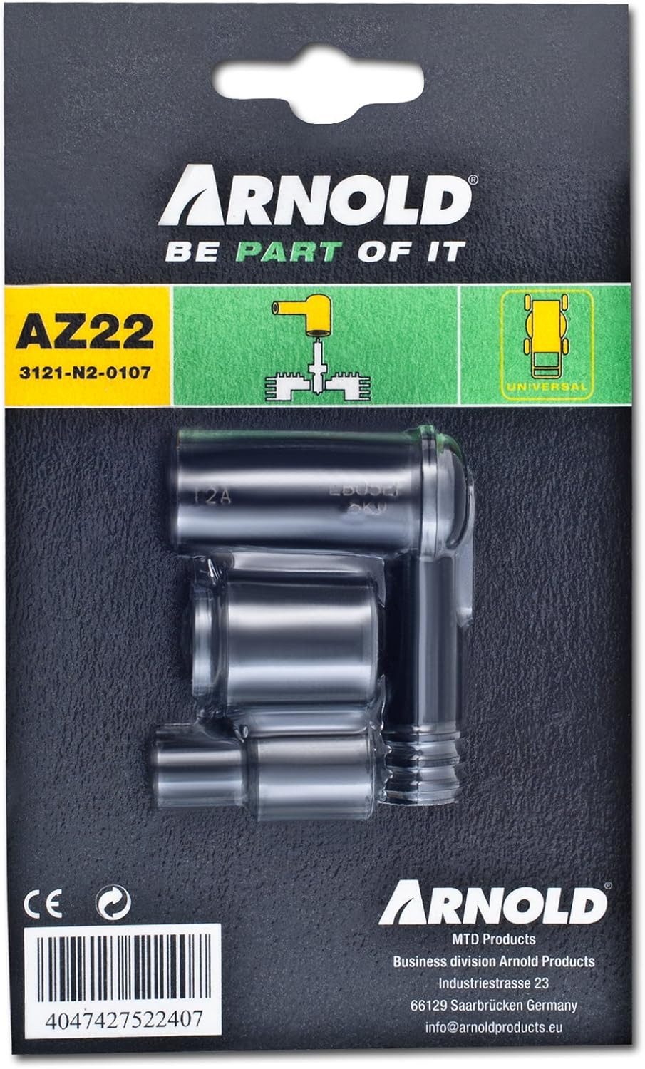Arnold Zündkerze NGK Zündkerzenstecker für Rasenmäher und Rasentraktoren; 3121-N2-0107, (1-St)