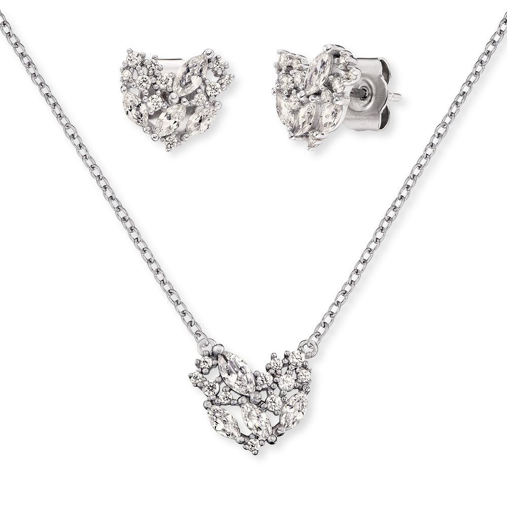 Kette mit Anhänger Engelsrufer Set ERMT-LILHEART4-ZI Halskette Silber und Ohrstecker