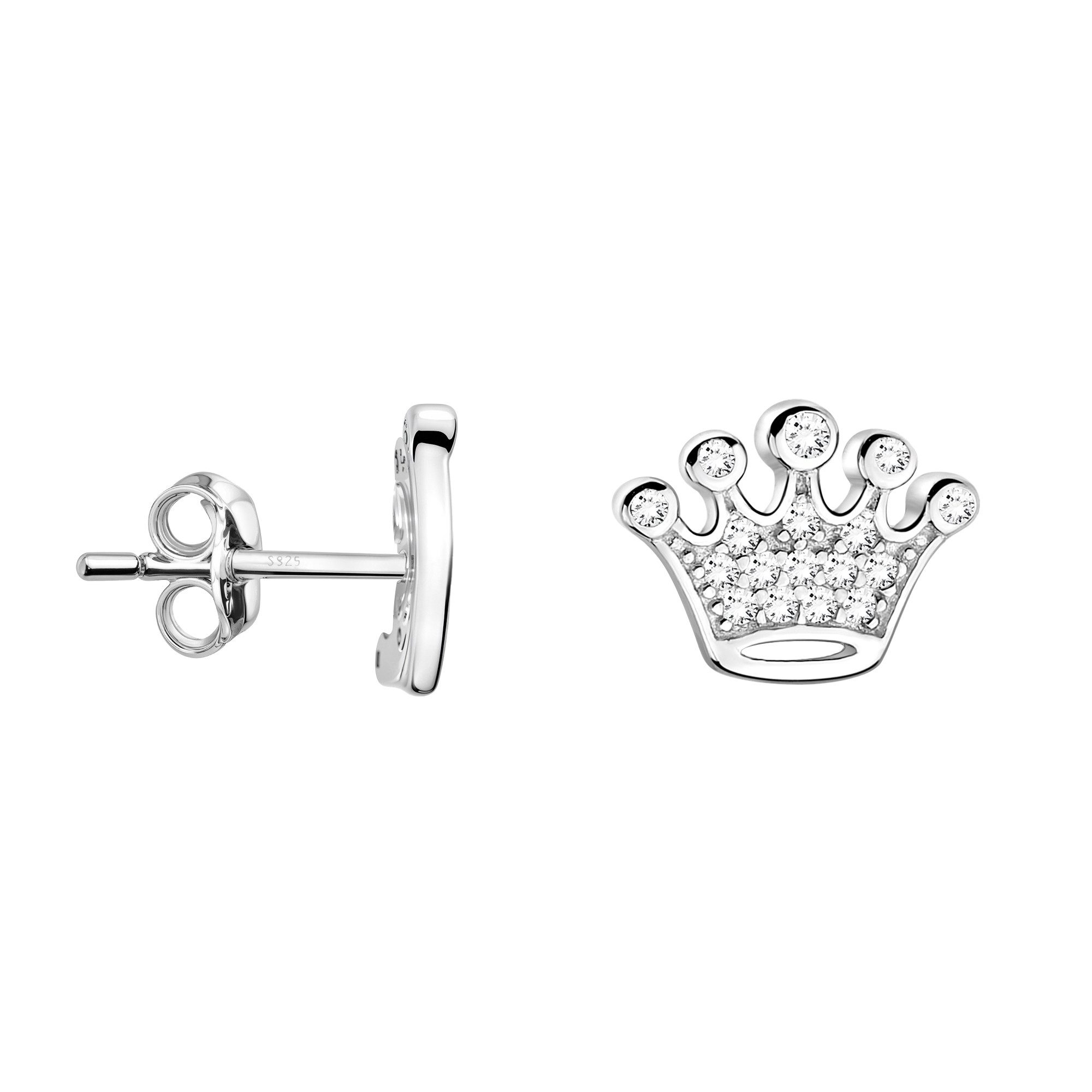 Sofia Milani Paar Ohrstecker Krone, 925 Silber Damen Schmuck - E0237 günstig online kaufen