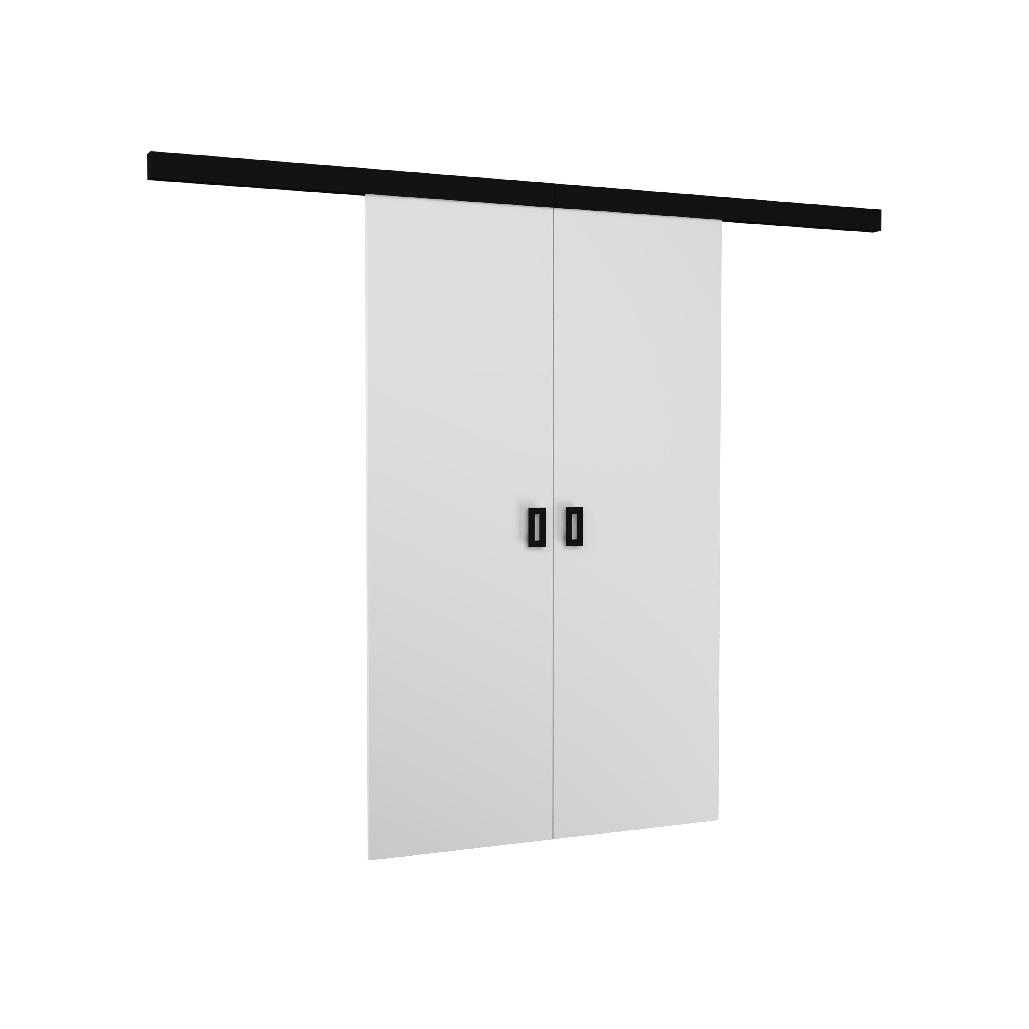 MOEBLO Doppelschiebetür Topillo (elegante doppelte Wandschiebetür mit hochwertigem Schiebesystem, optional mit Soft-Close, moderne Raumtrenner für Wohnzimmer, Schlafzimmer und Homeoffice, Doppelte Wandschiebetür Doppelschiebetür, Schiebetüren Gleittüren Schiebetüre Schiebesysteme Türen auf Schiene Türen mit Schiebemechanismus), (BxHxT): 126/146/166 x 205 x 1,6 cm