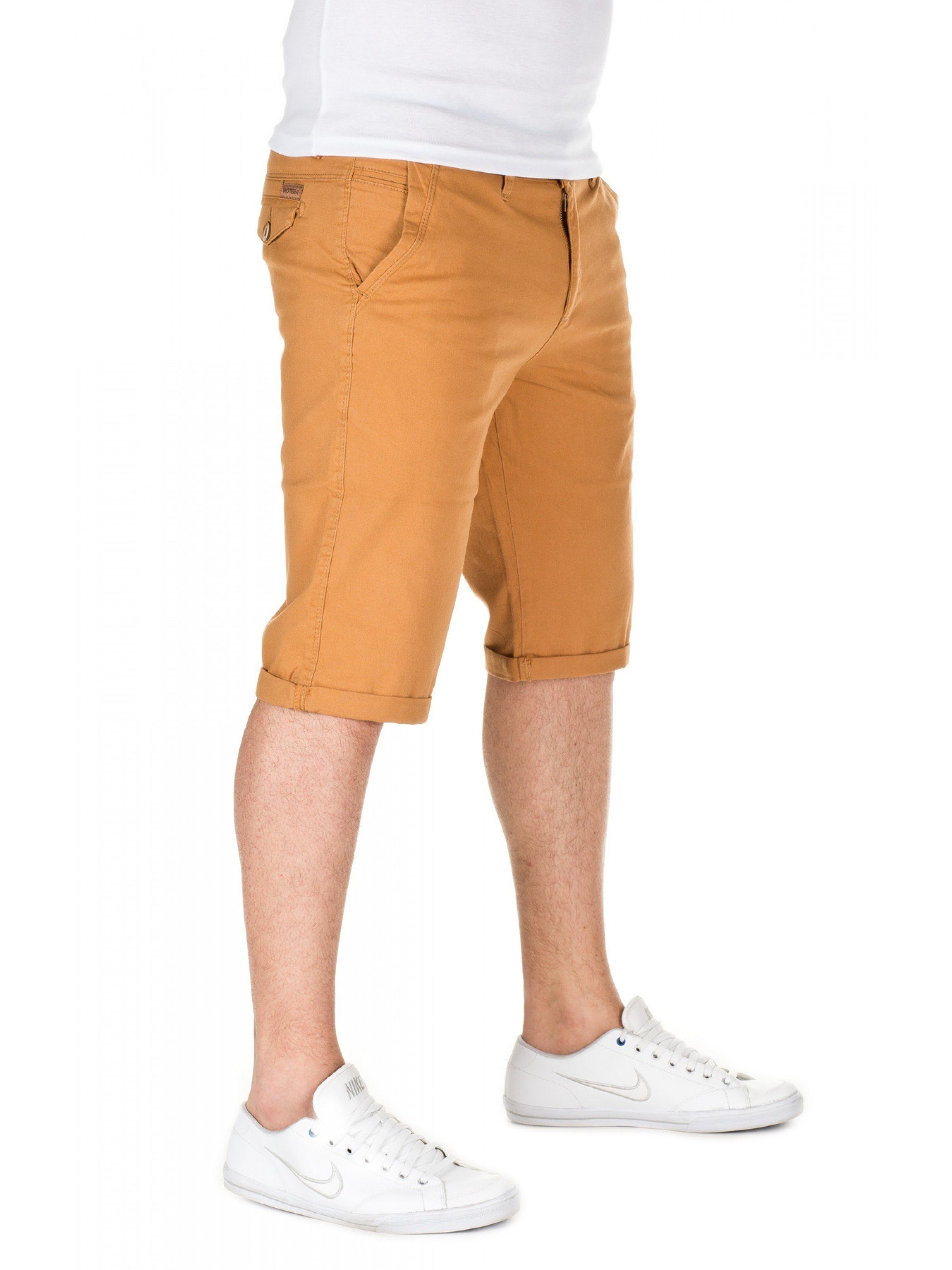 WOTEGA Shorts gold Alex - shorts (mustard WOTEGA Chino 82295) in Unifarbe Goldfarben