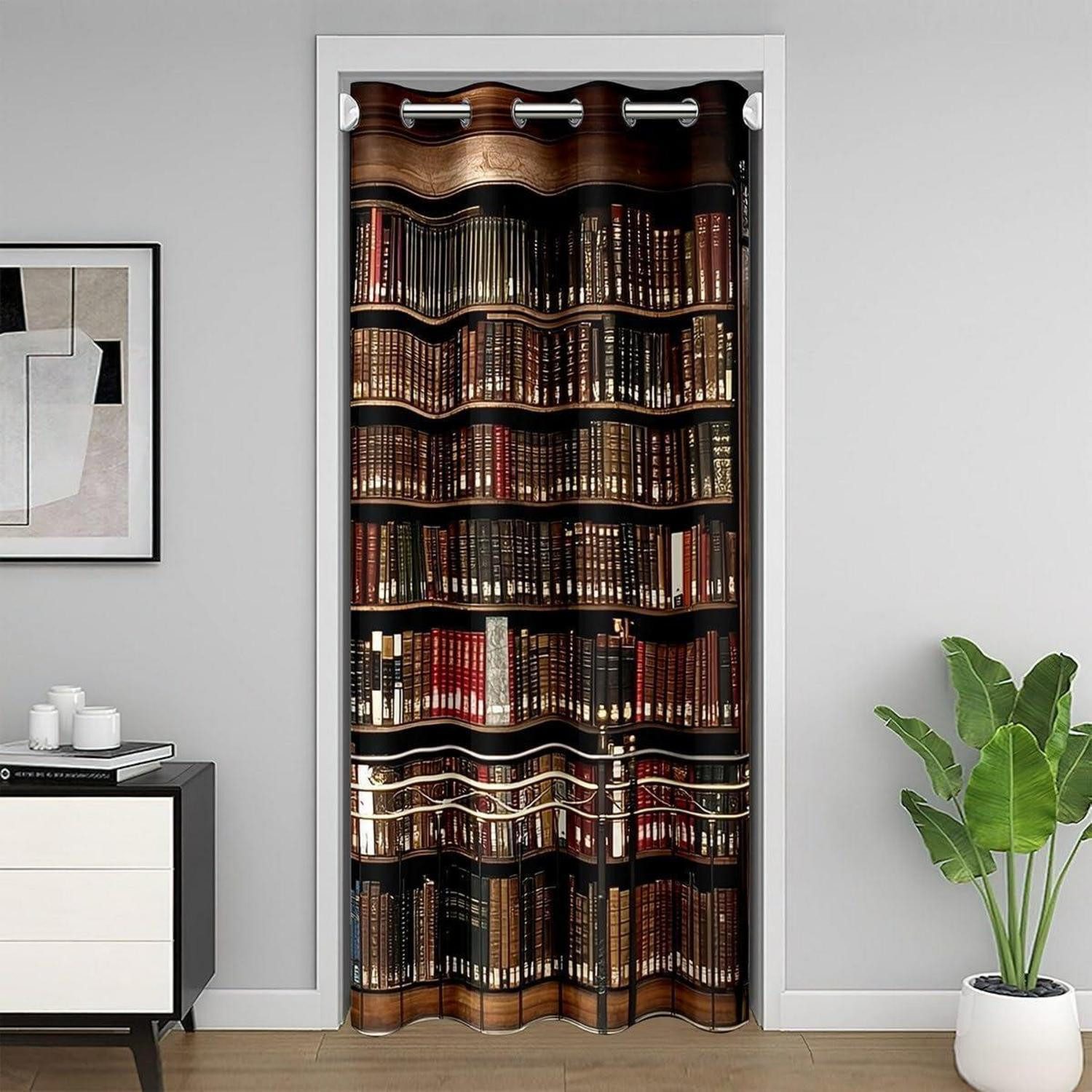 LuxusKollektion Türvorhang Türvorhang Vintage Bibliothek 106x203cm (1 St)