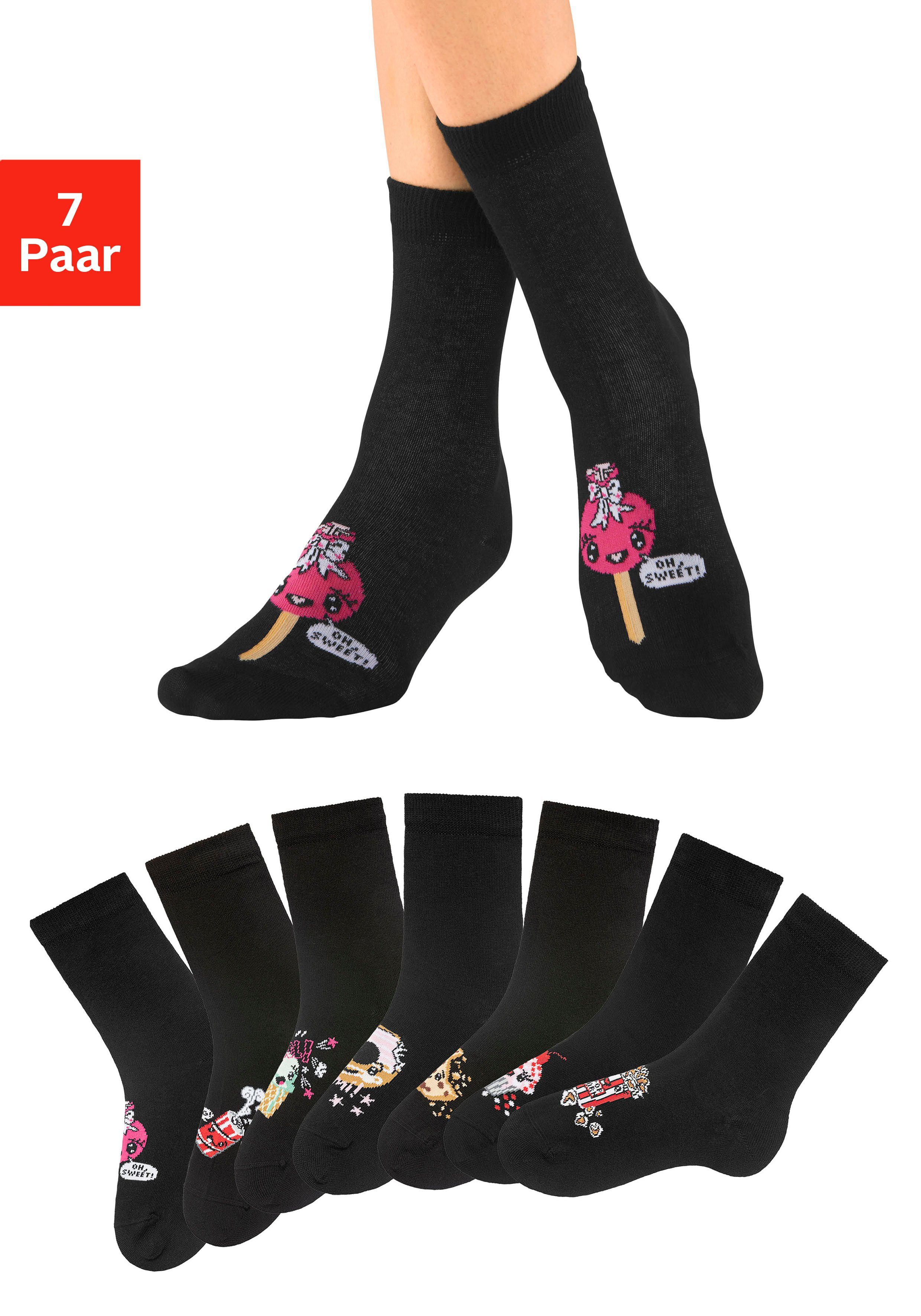 H.I.S Socken (7-Paar) mit eingestrickten Motiven